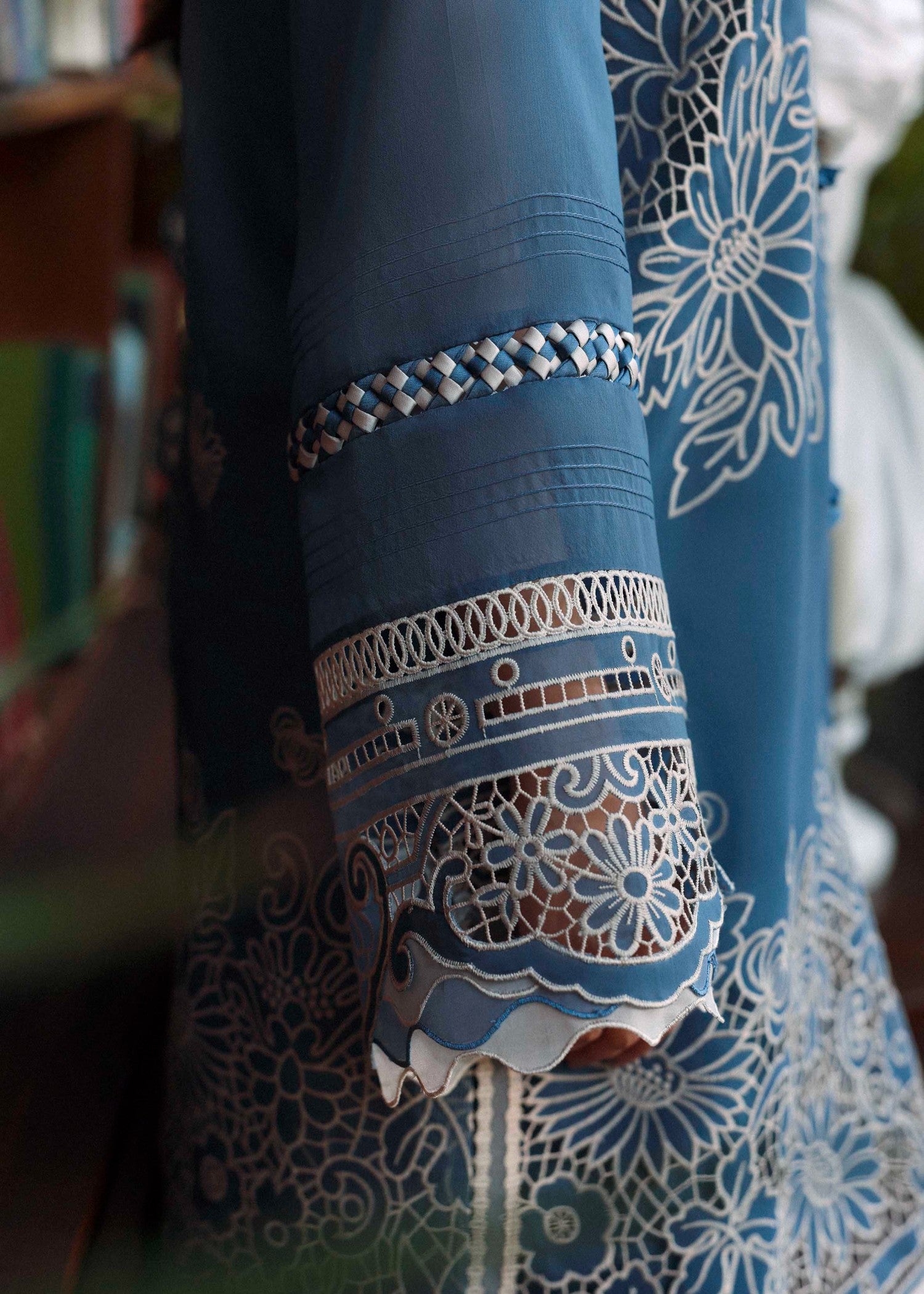 swiss voil Kurta Set in Teal
