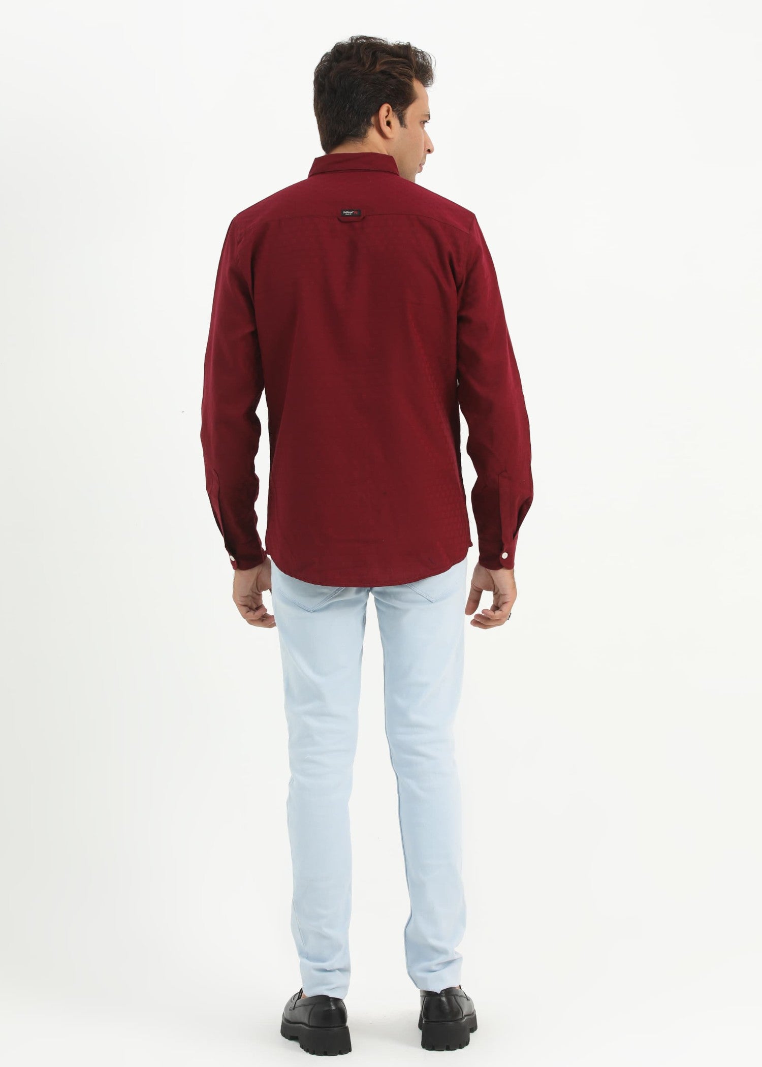 wash & wear Casual Shirt in Maroon