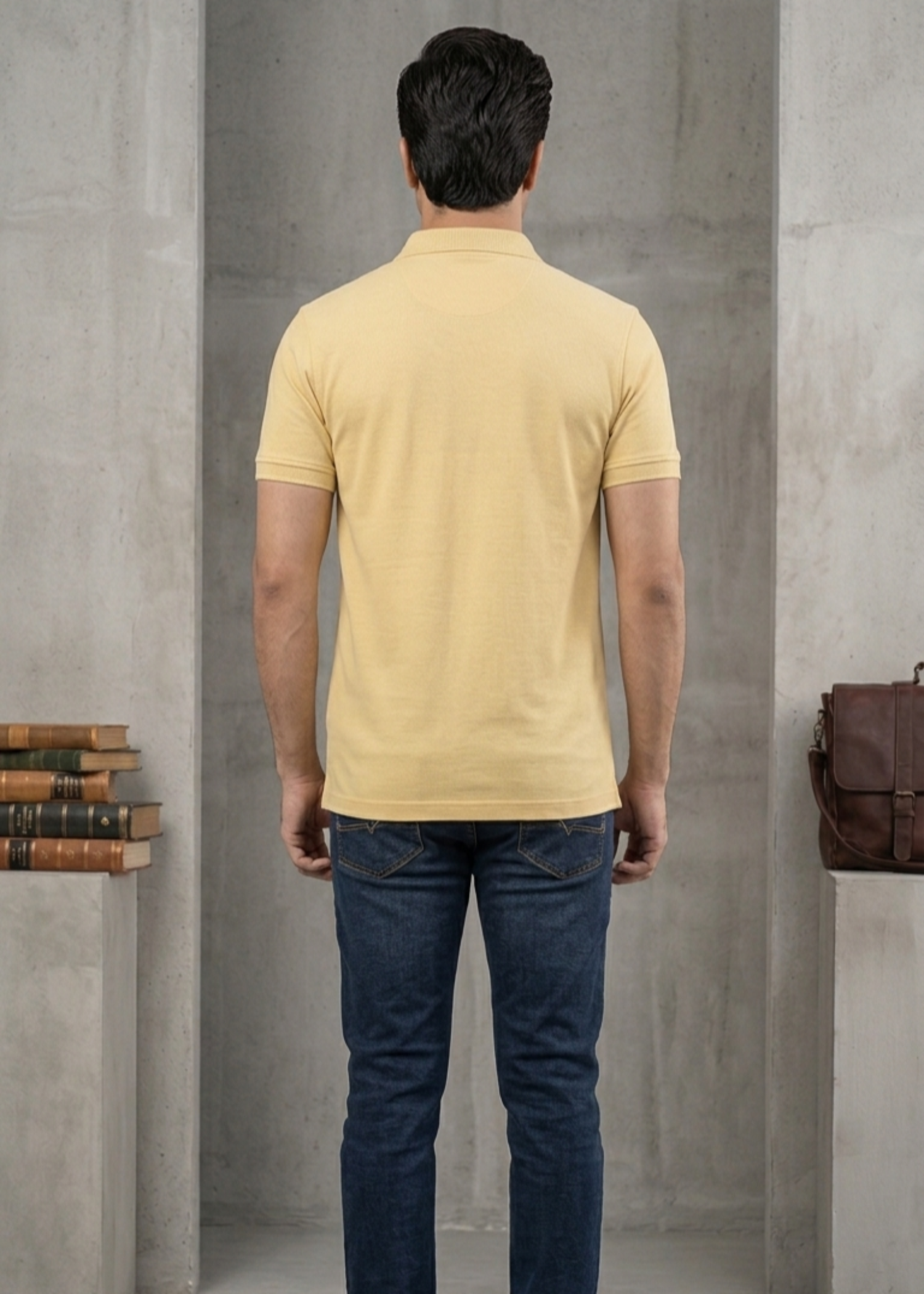 cotton Polo Shirt in Mellow yellow