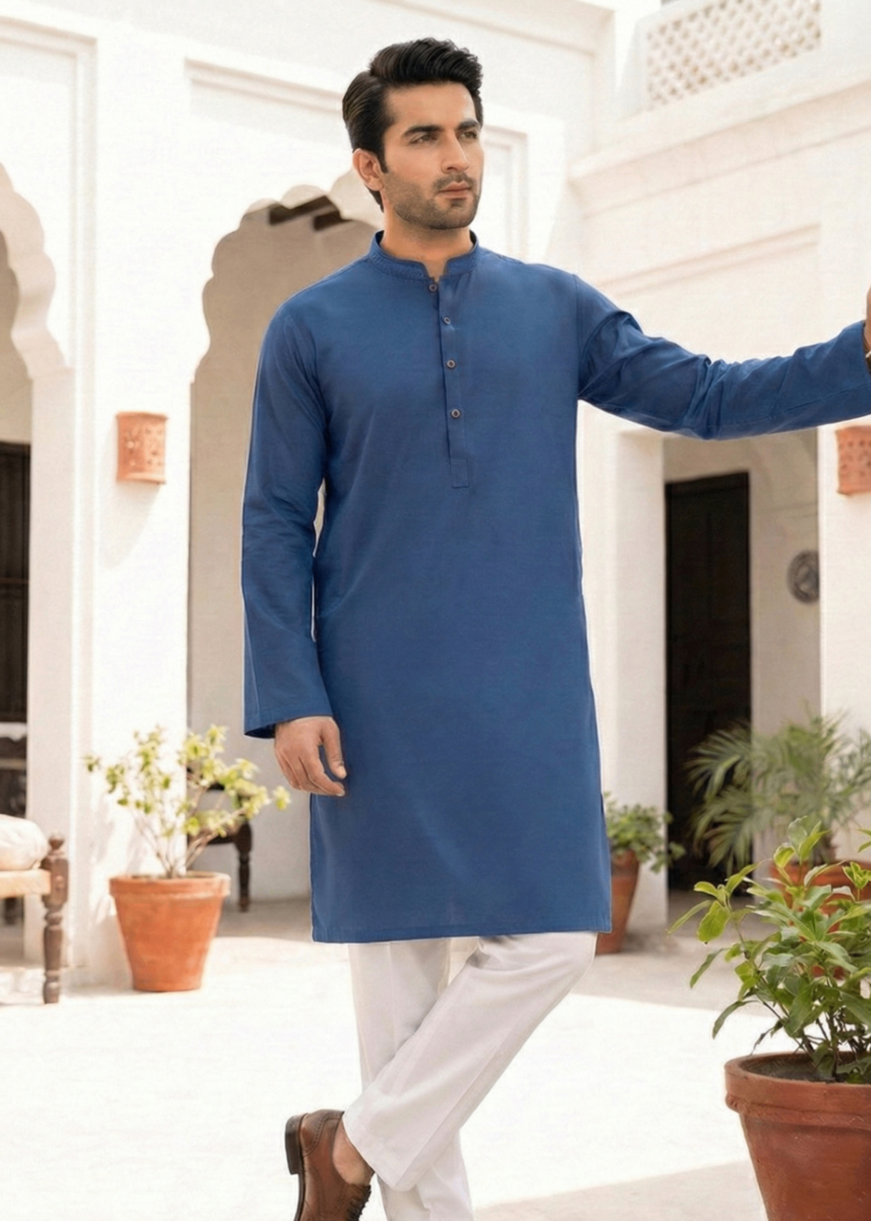 wash & wear Kurta in Blue