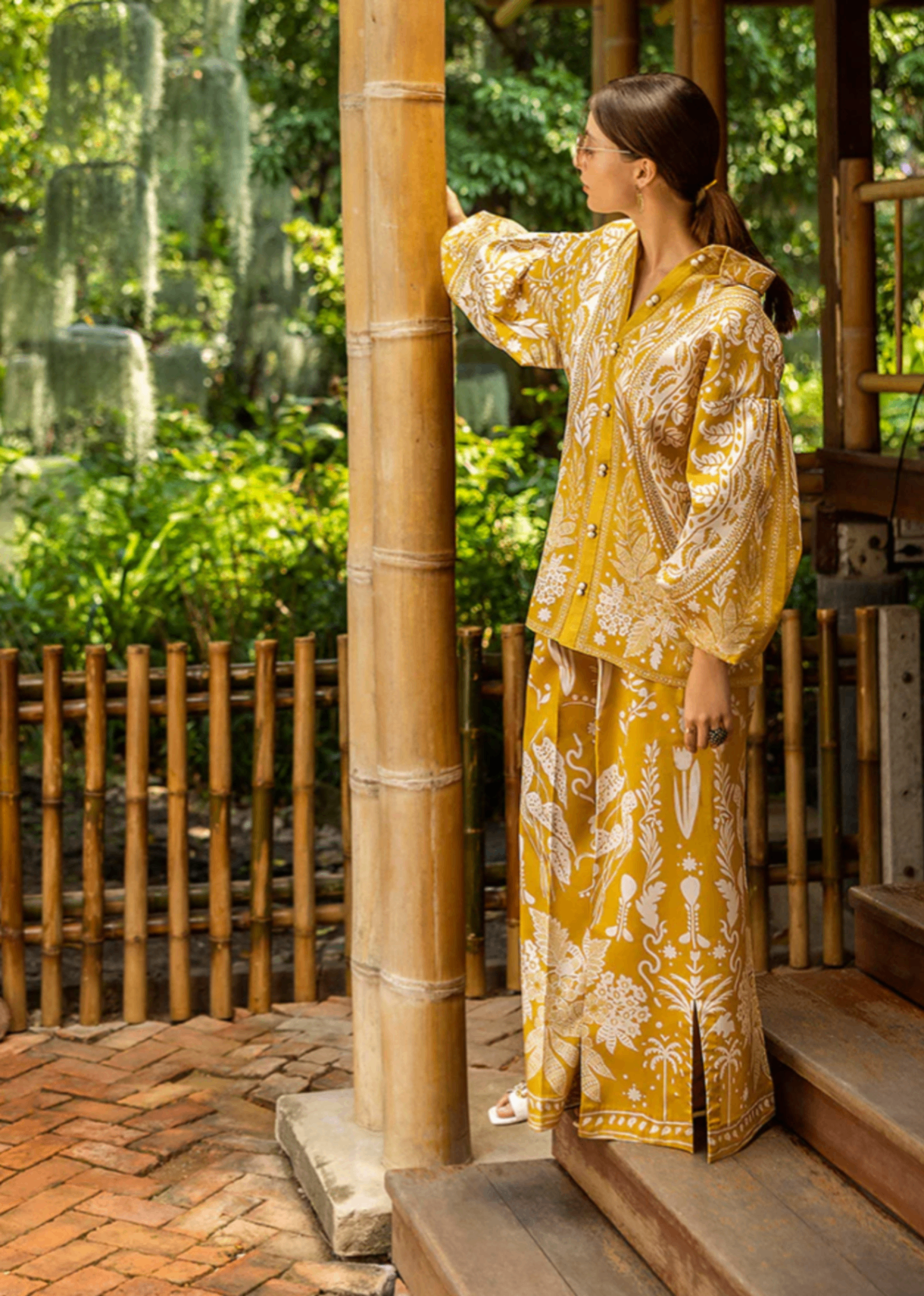 blended satin Co ord Sets in Mellow yellow