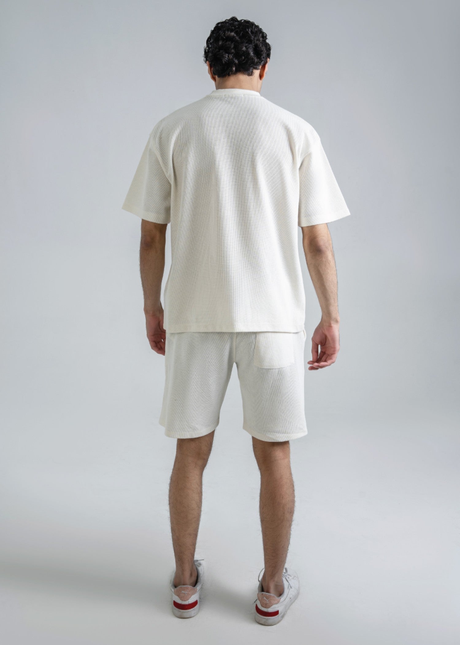 jacquard T Shirt in Off-white