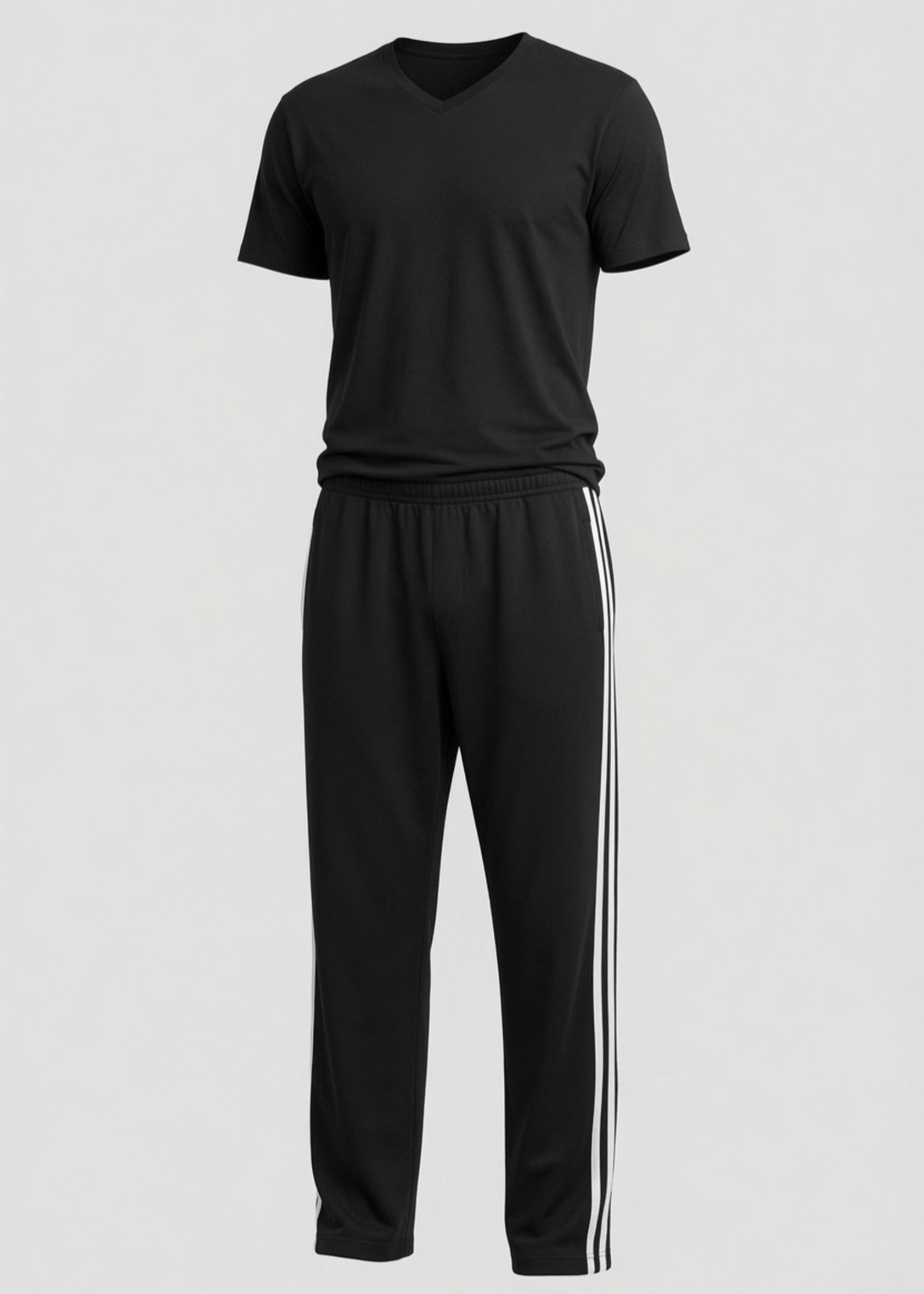 cotton jersey Tracksuit in Black