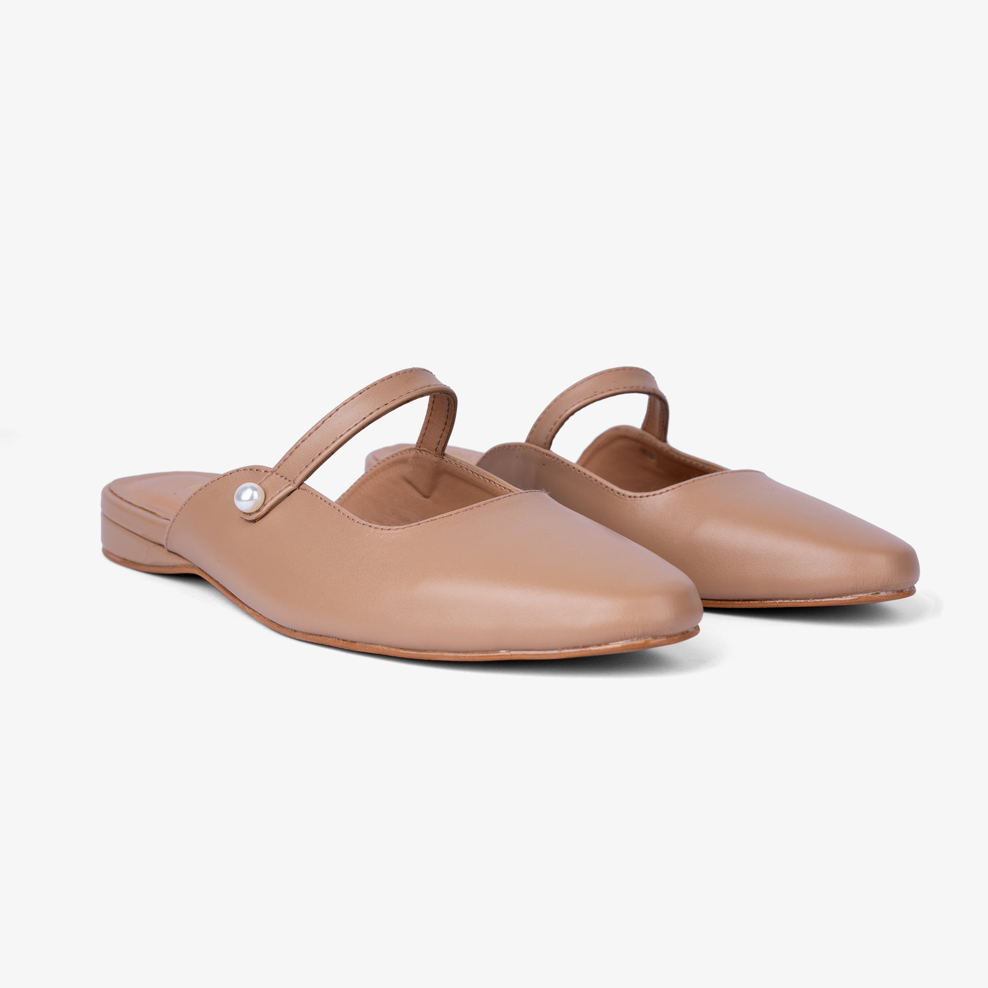 Mules in Beige by - High Quality Women Mules PQH1902