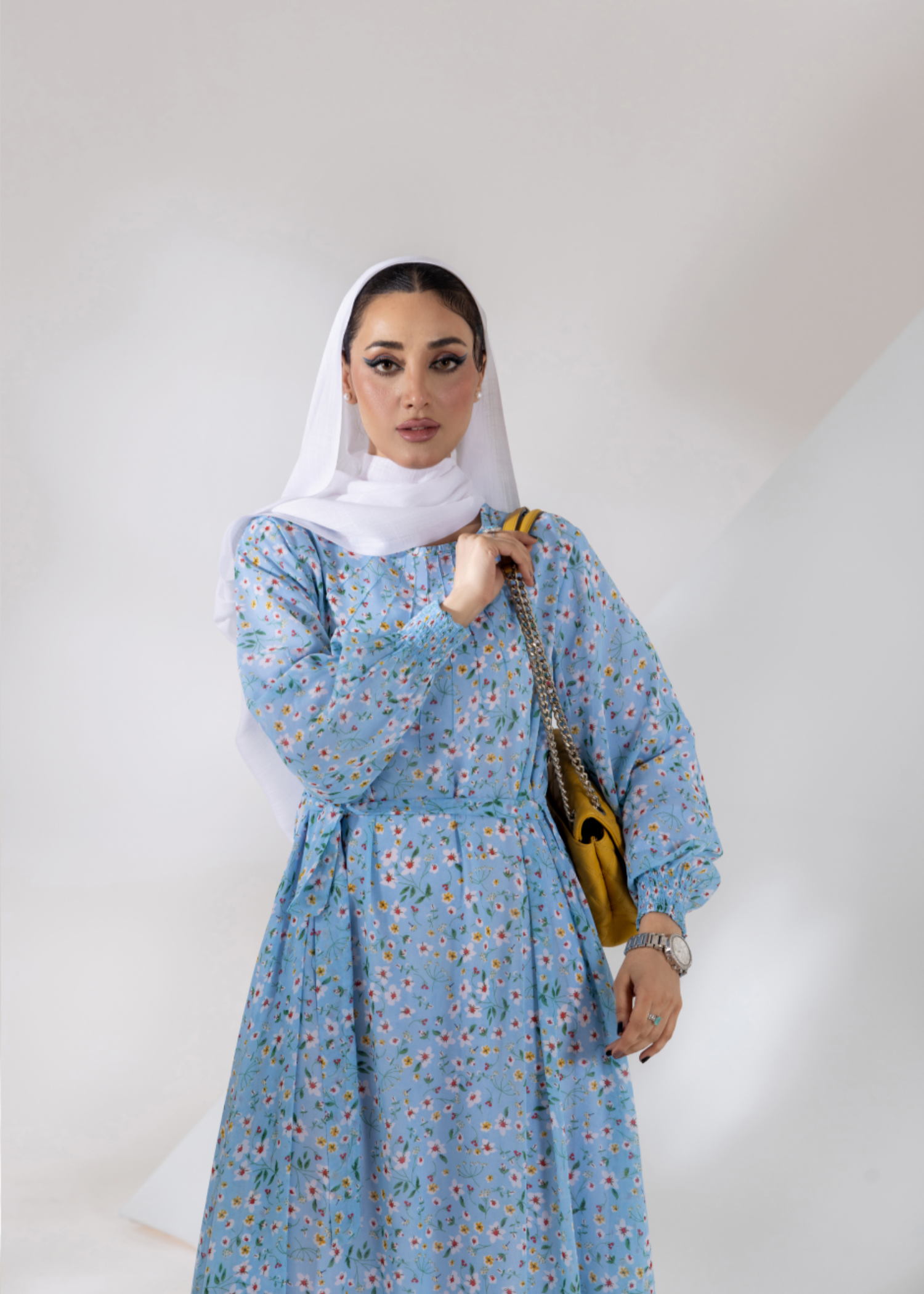 chiffon Maxi in Light blue