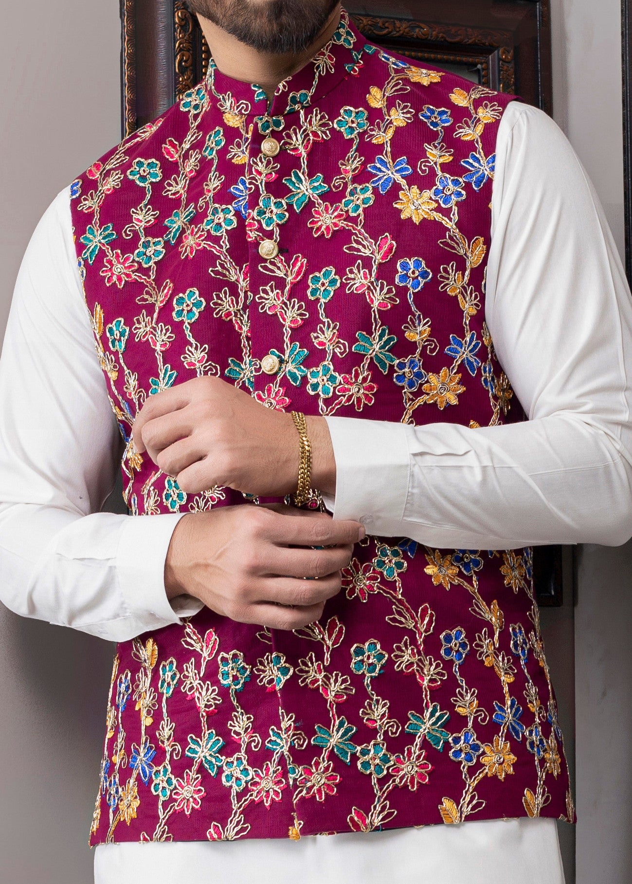 cotton silk Waistcoat in Multi