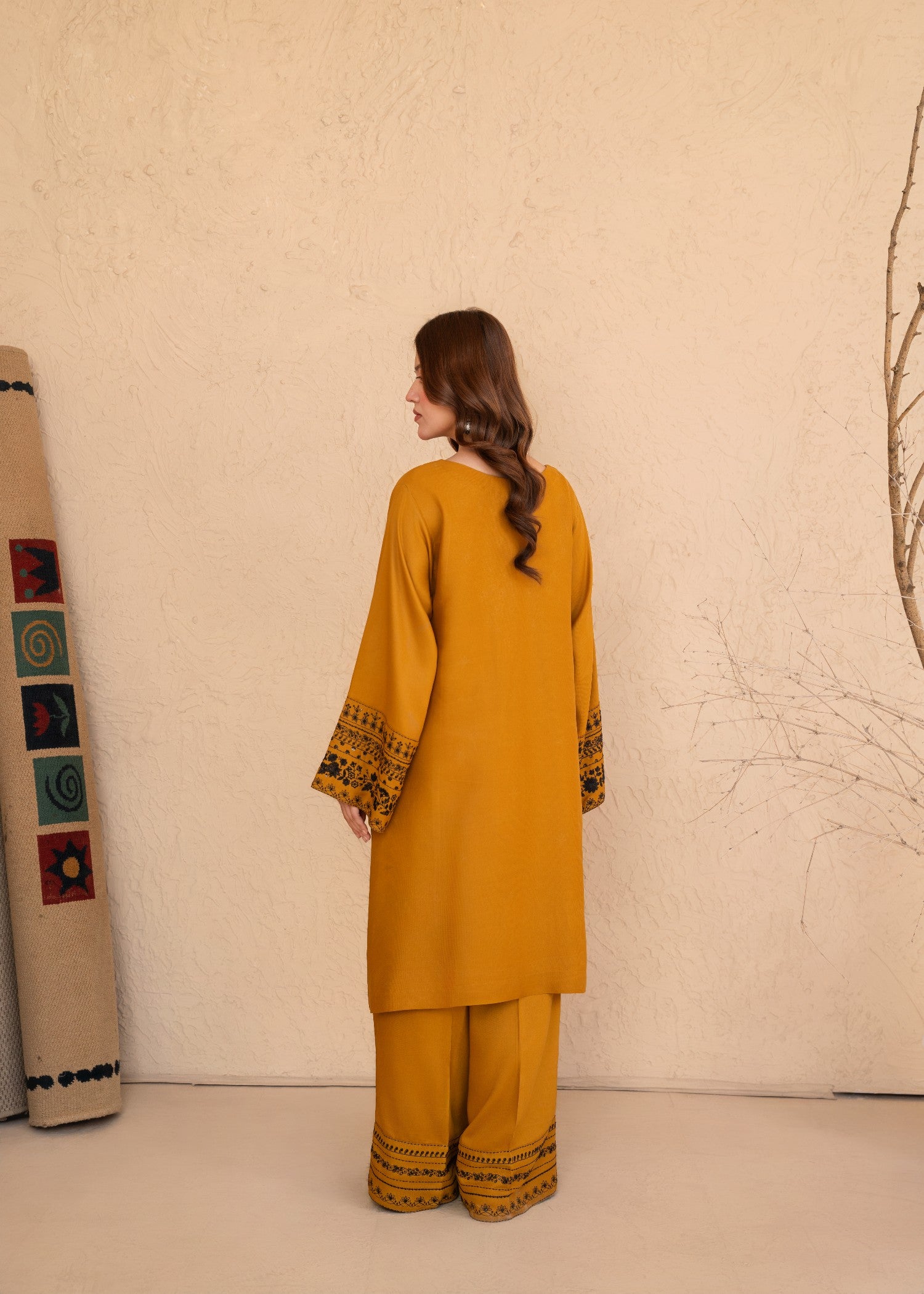 marina Kurta Set in Marigold