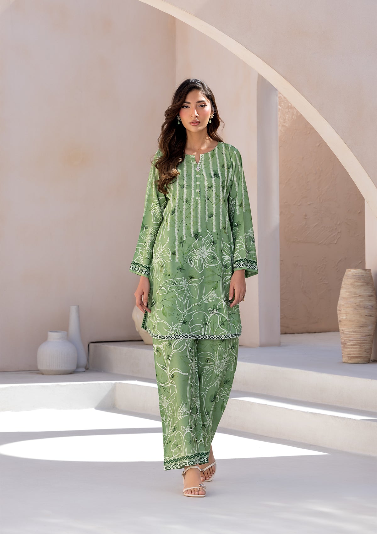 lawn Co Ord Sets in Yellow green