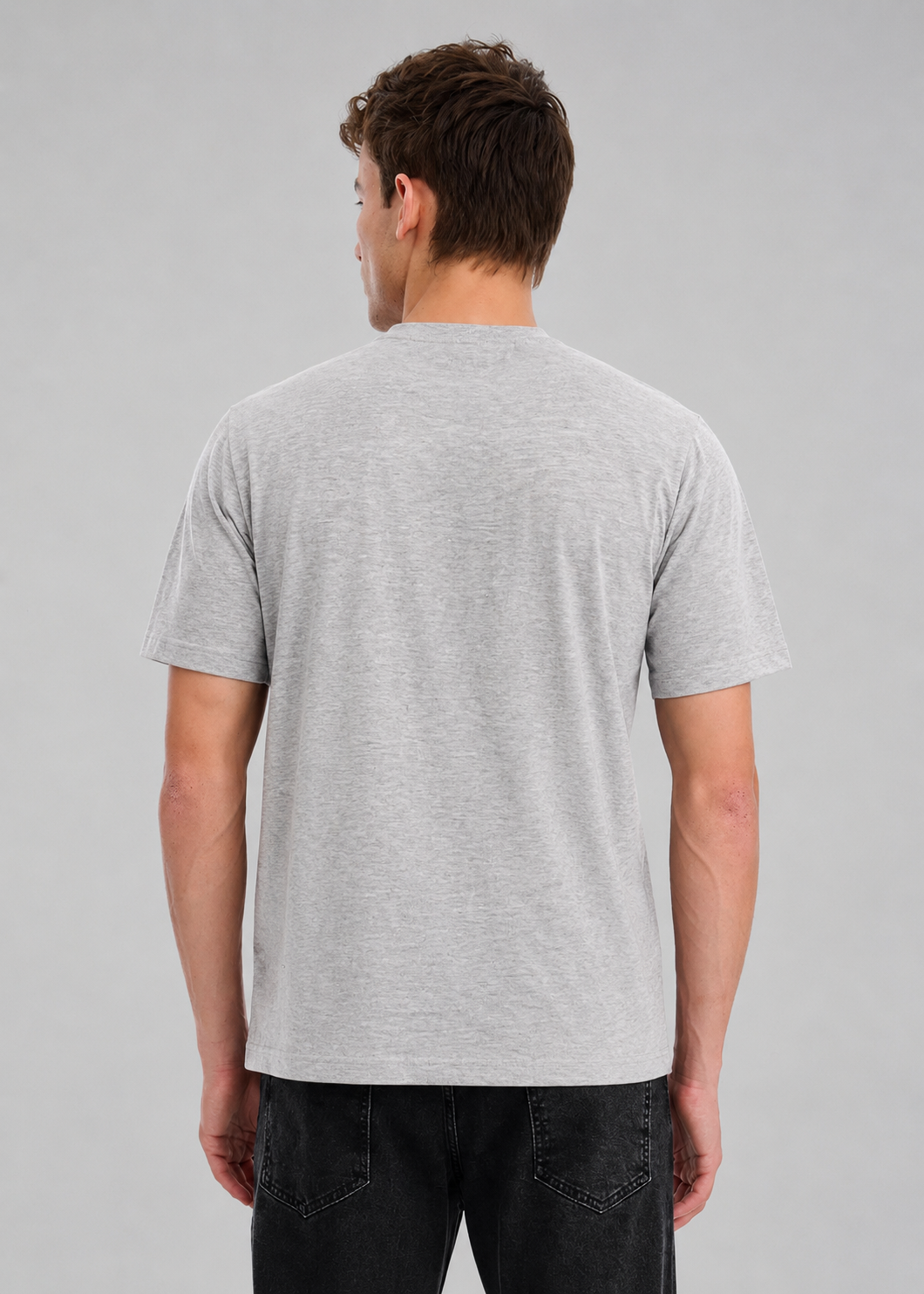 cotton T Shirt in Pastel grey