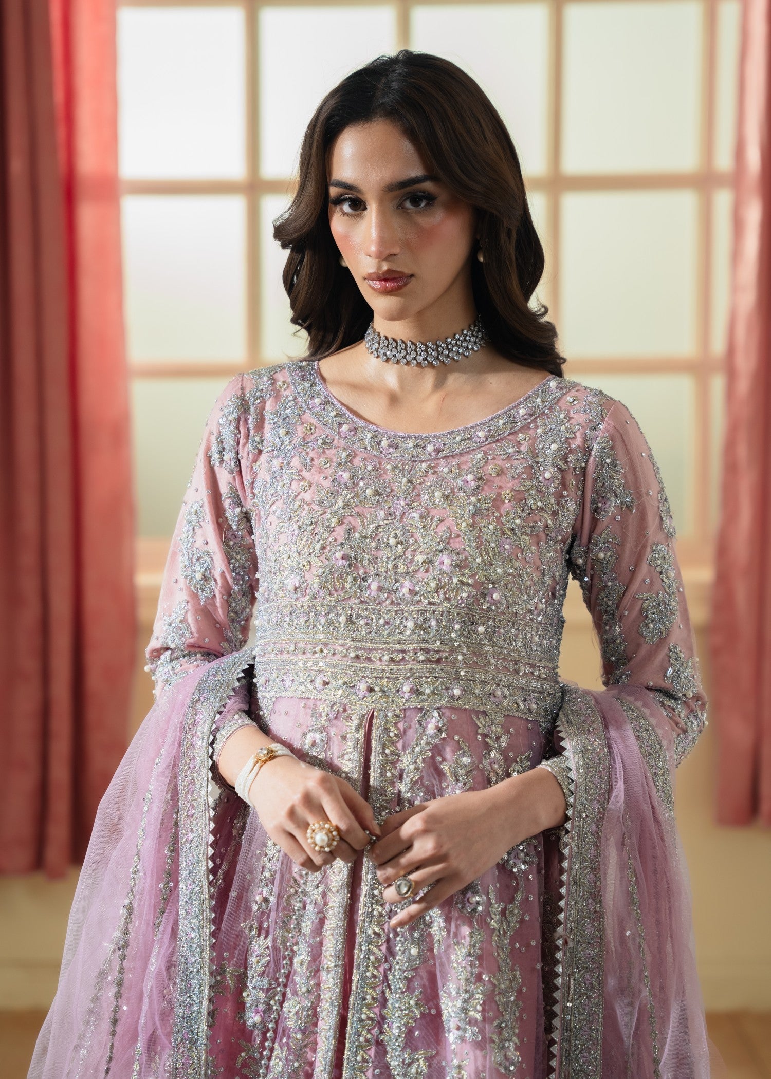 net Maxi in Pastel pink