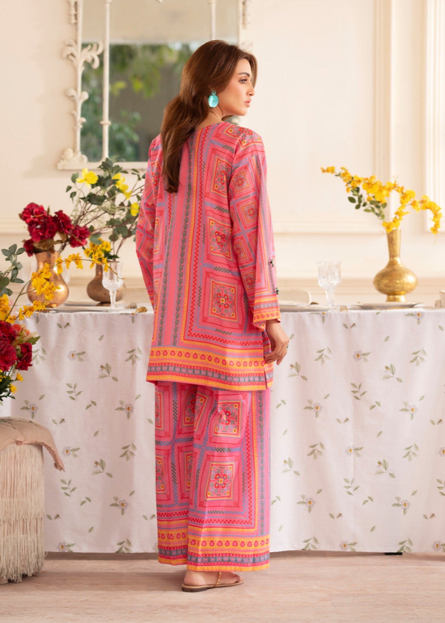 lawn Unstitched in Strawberry pink