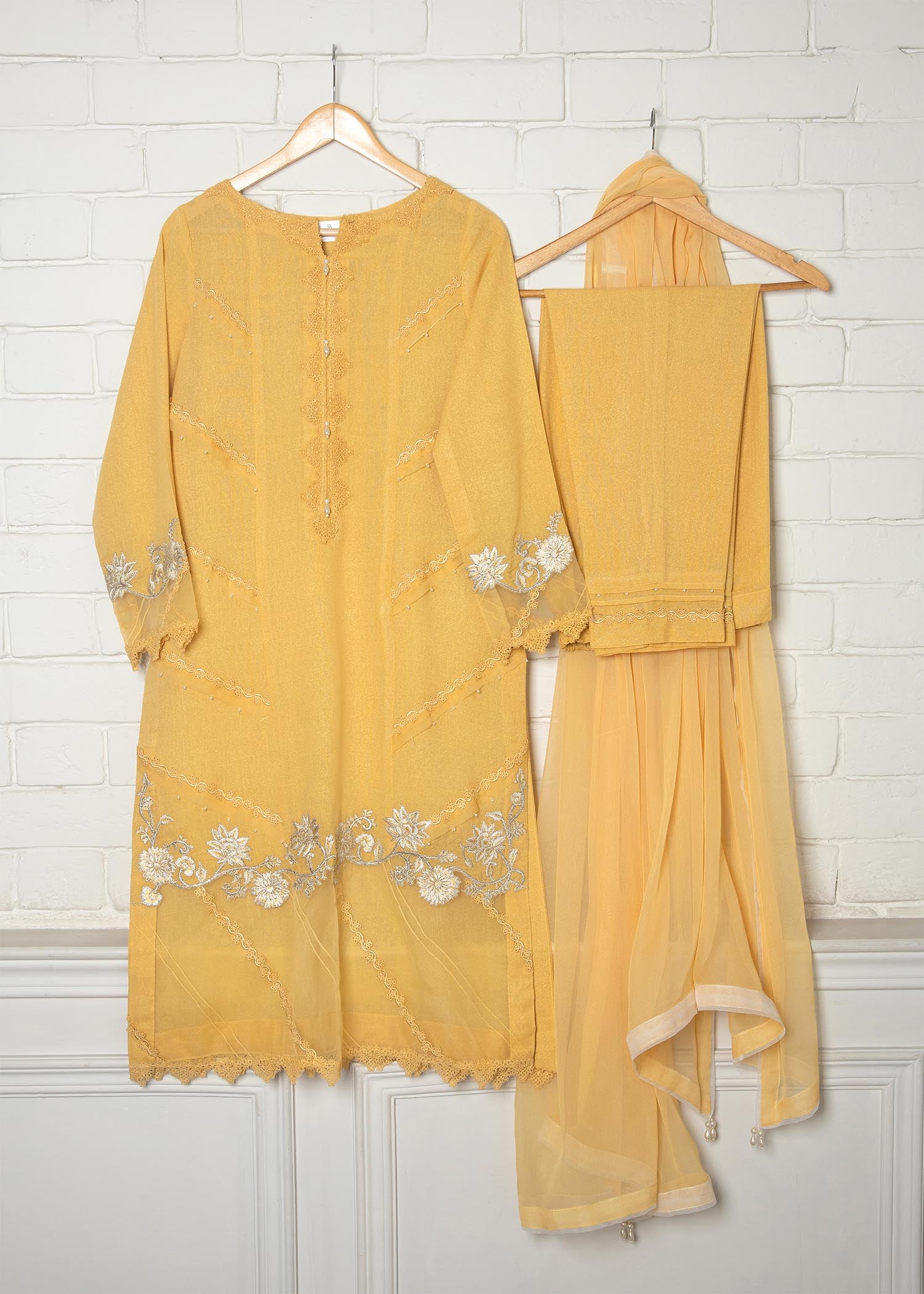 karandi Kurta Set in Yellow