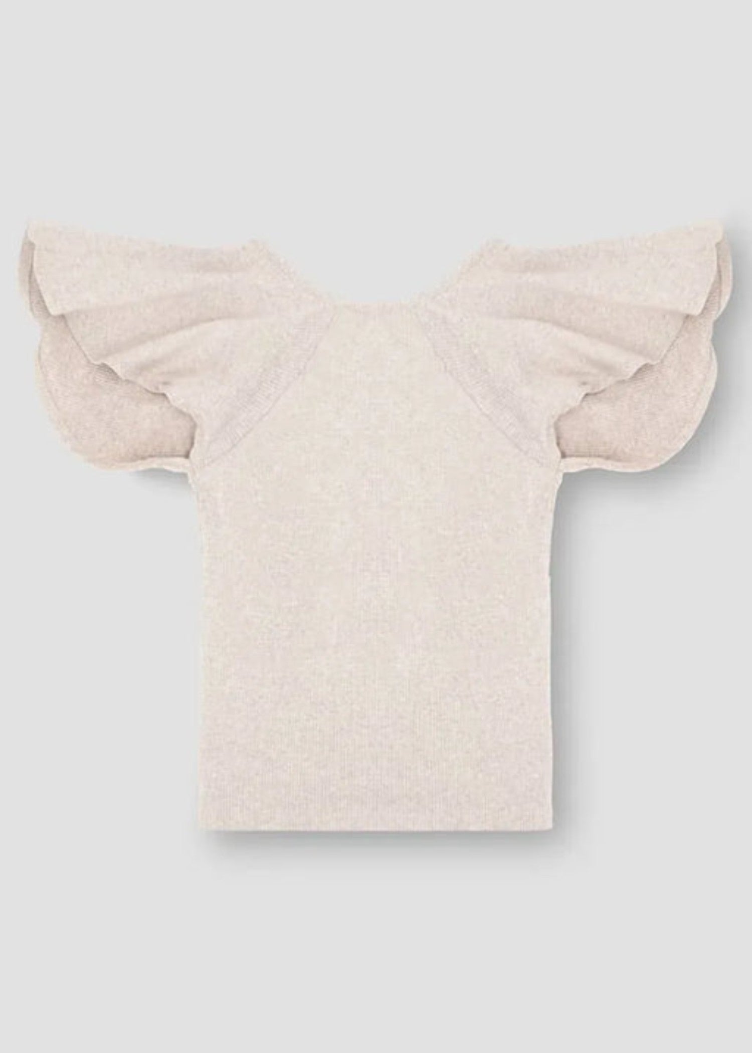 cotton jersey Top in Beige