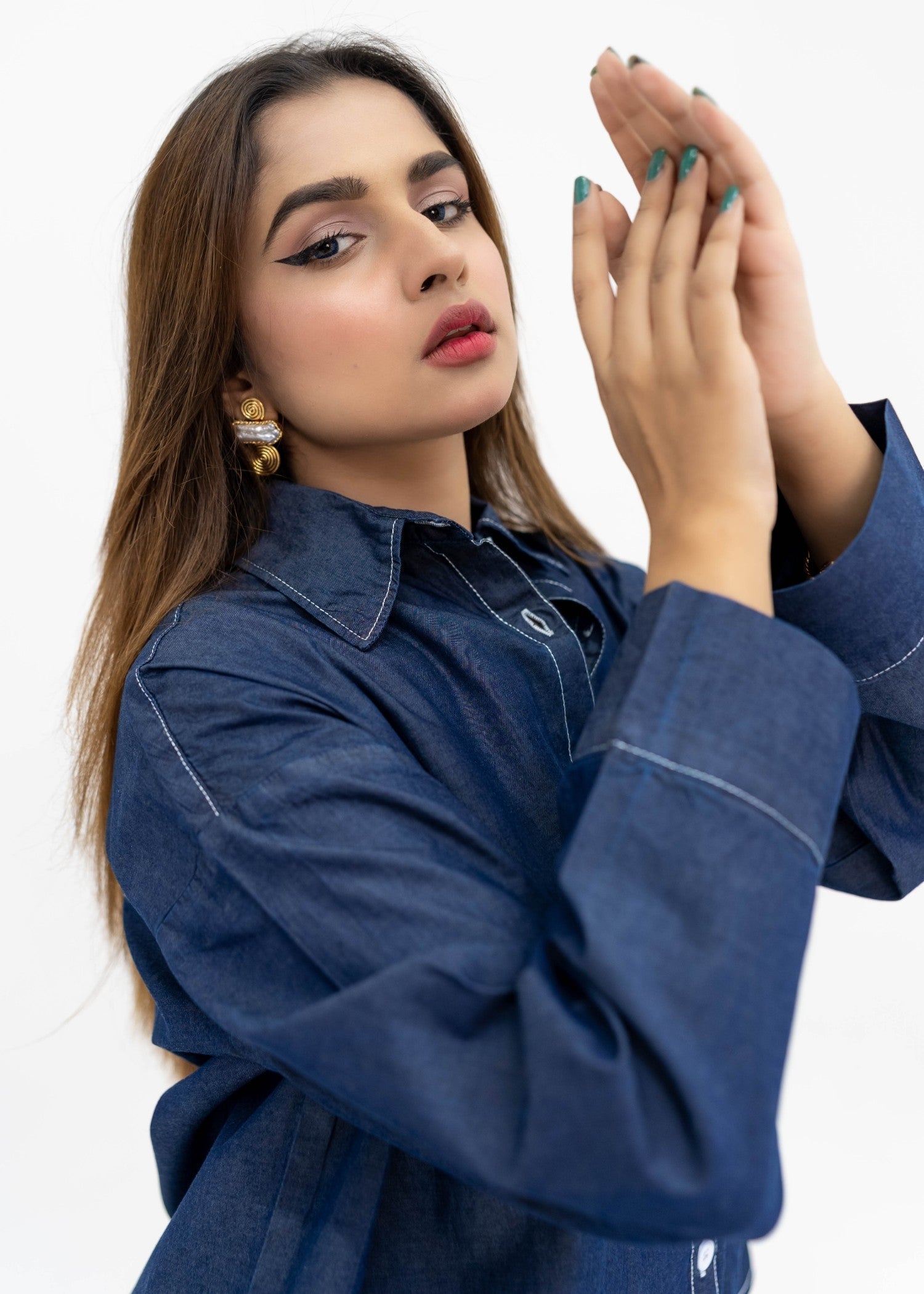denim Co Ord Sets in Dark blue