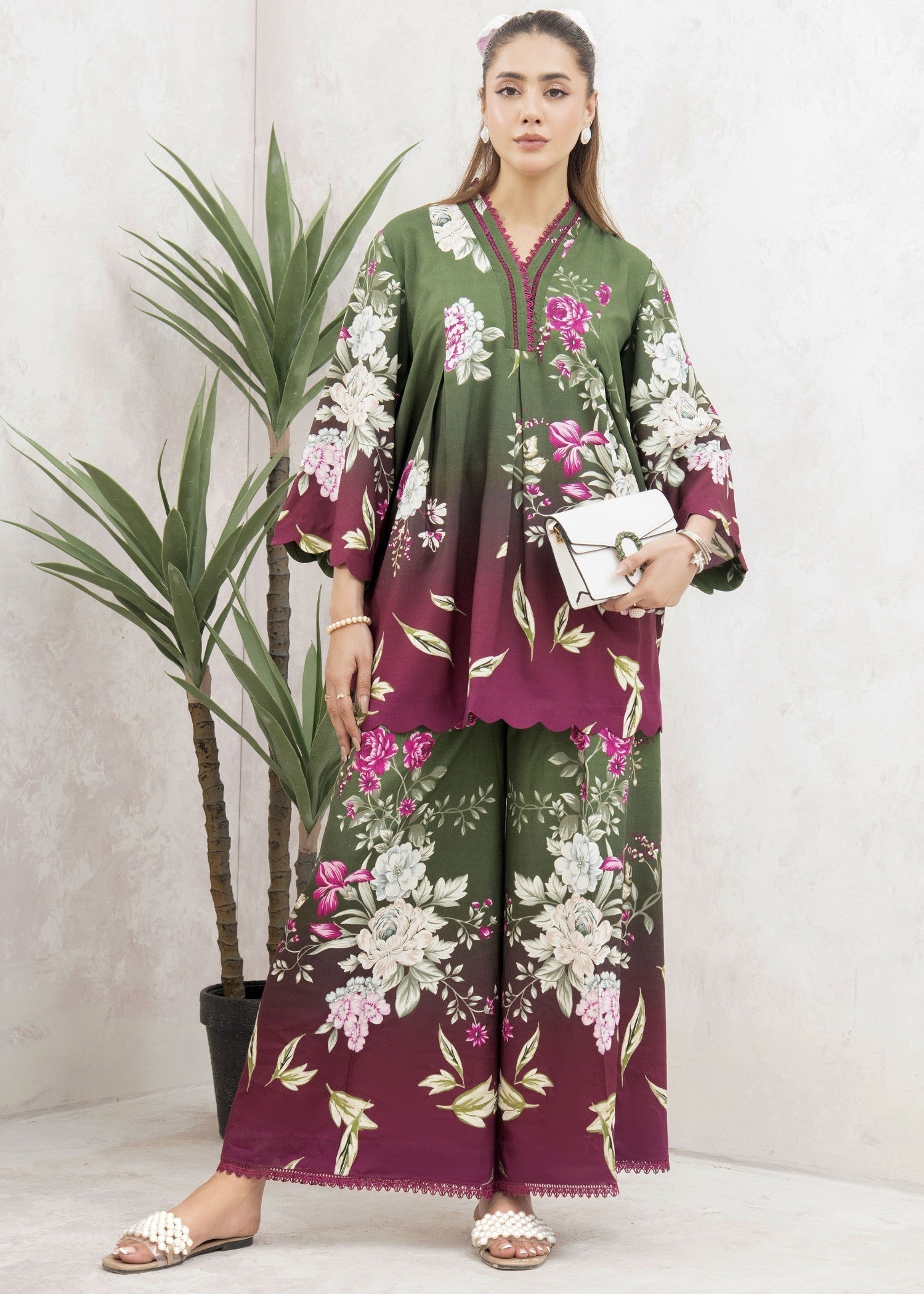 linen Co ord Sets in Pistachio green