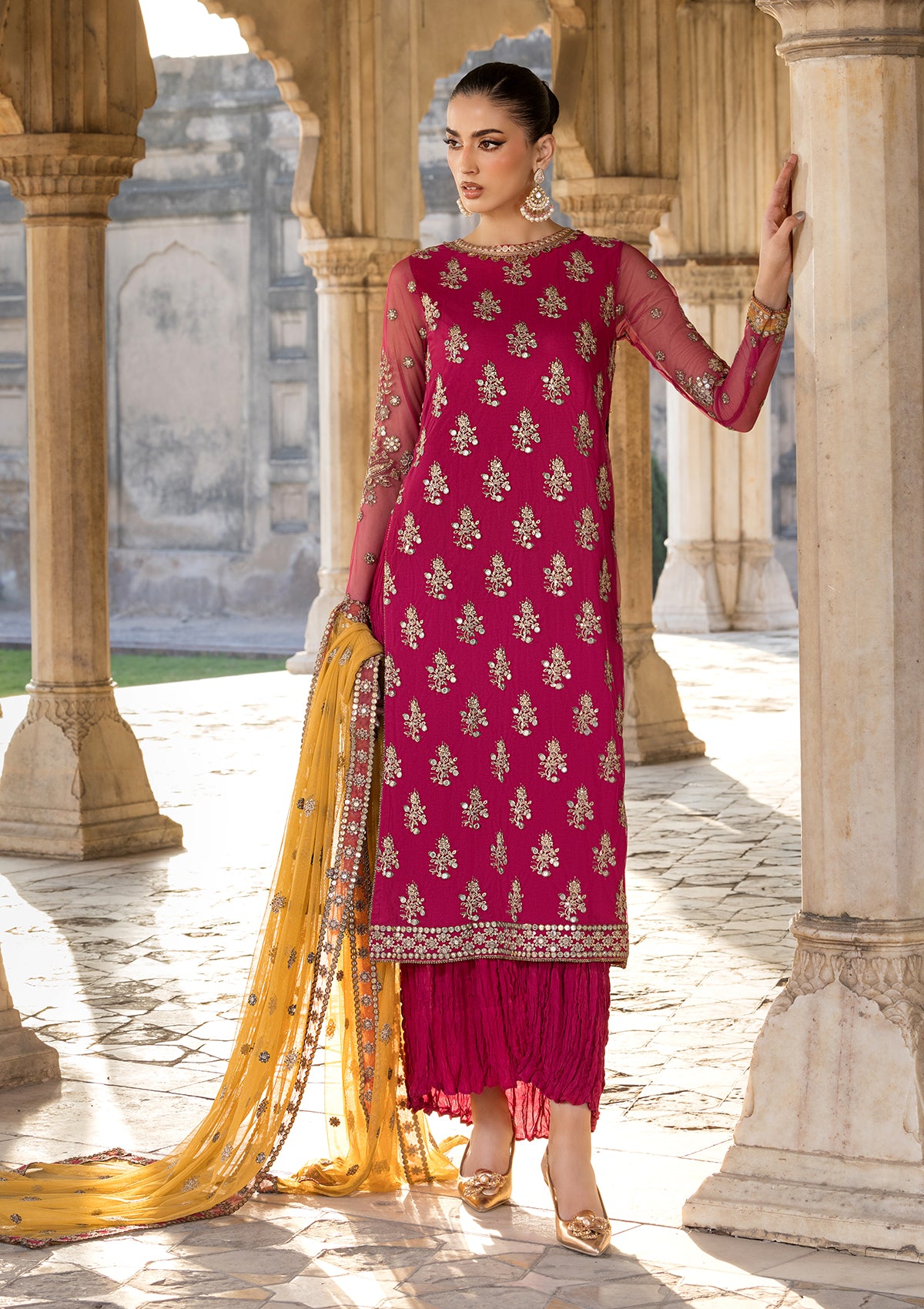 net Unstitched in Red