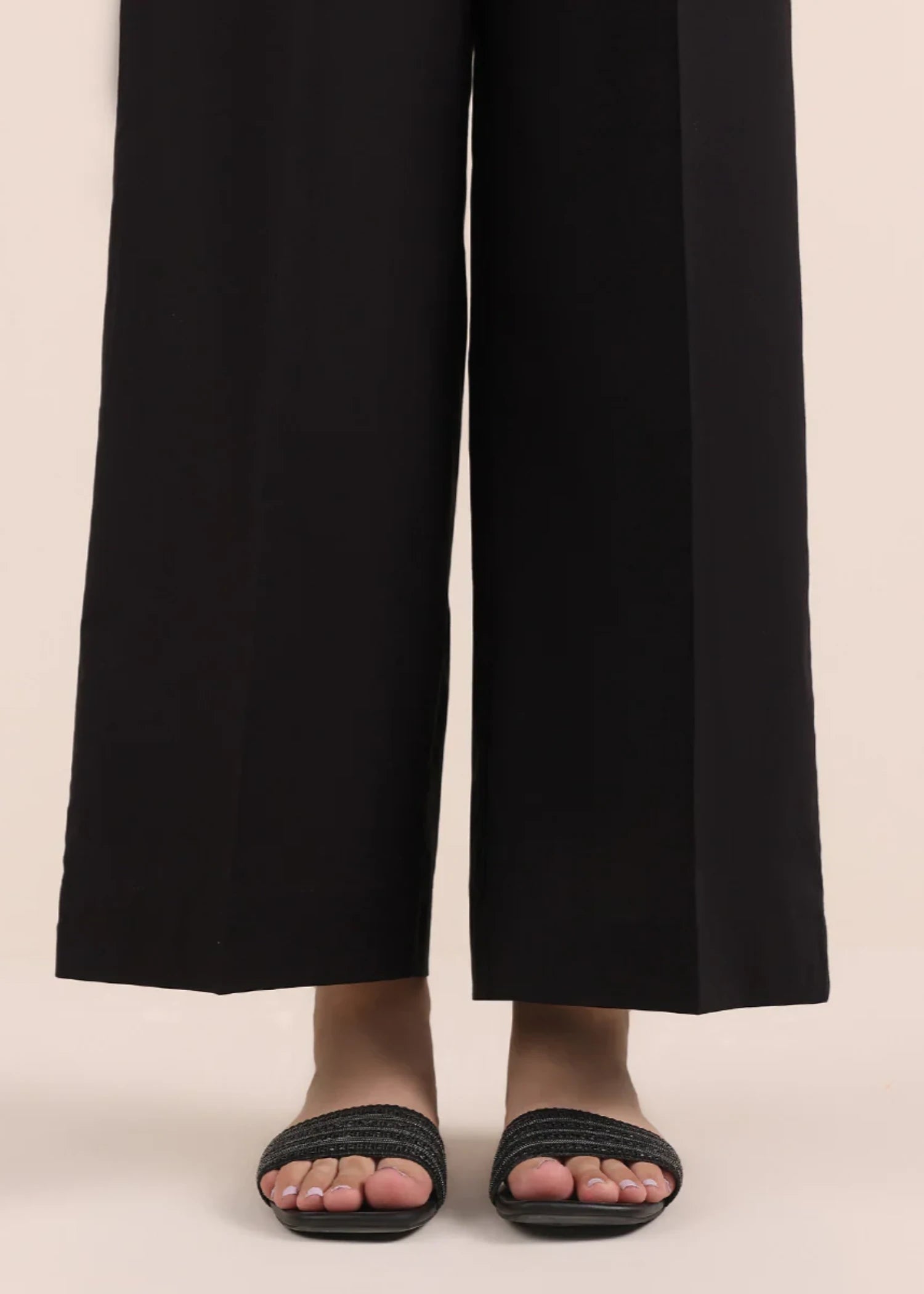 polycotton Trousers in Black