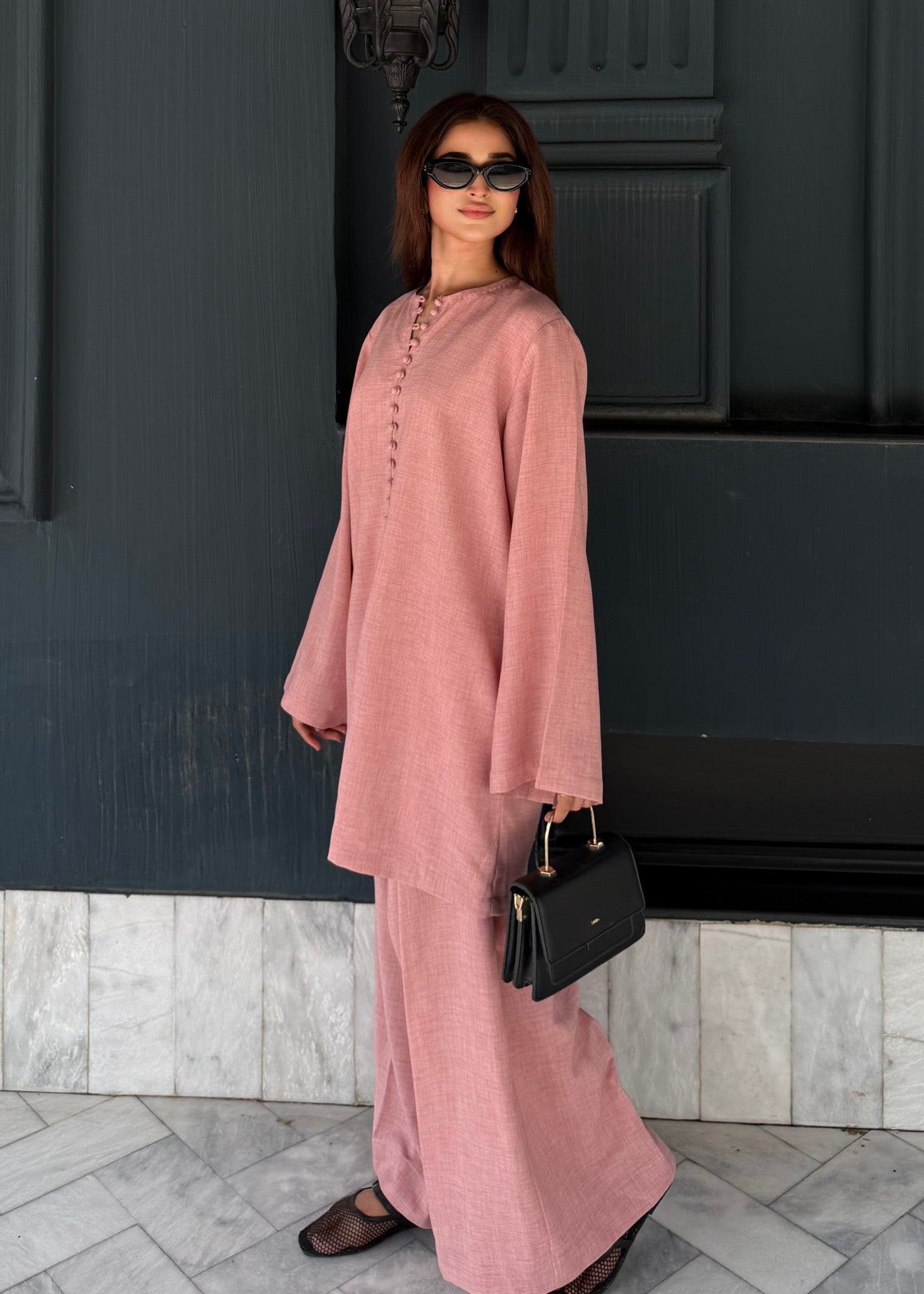 polycotton Co Ord Sets in Blush pink