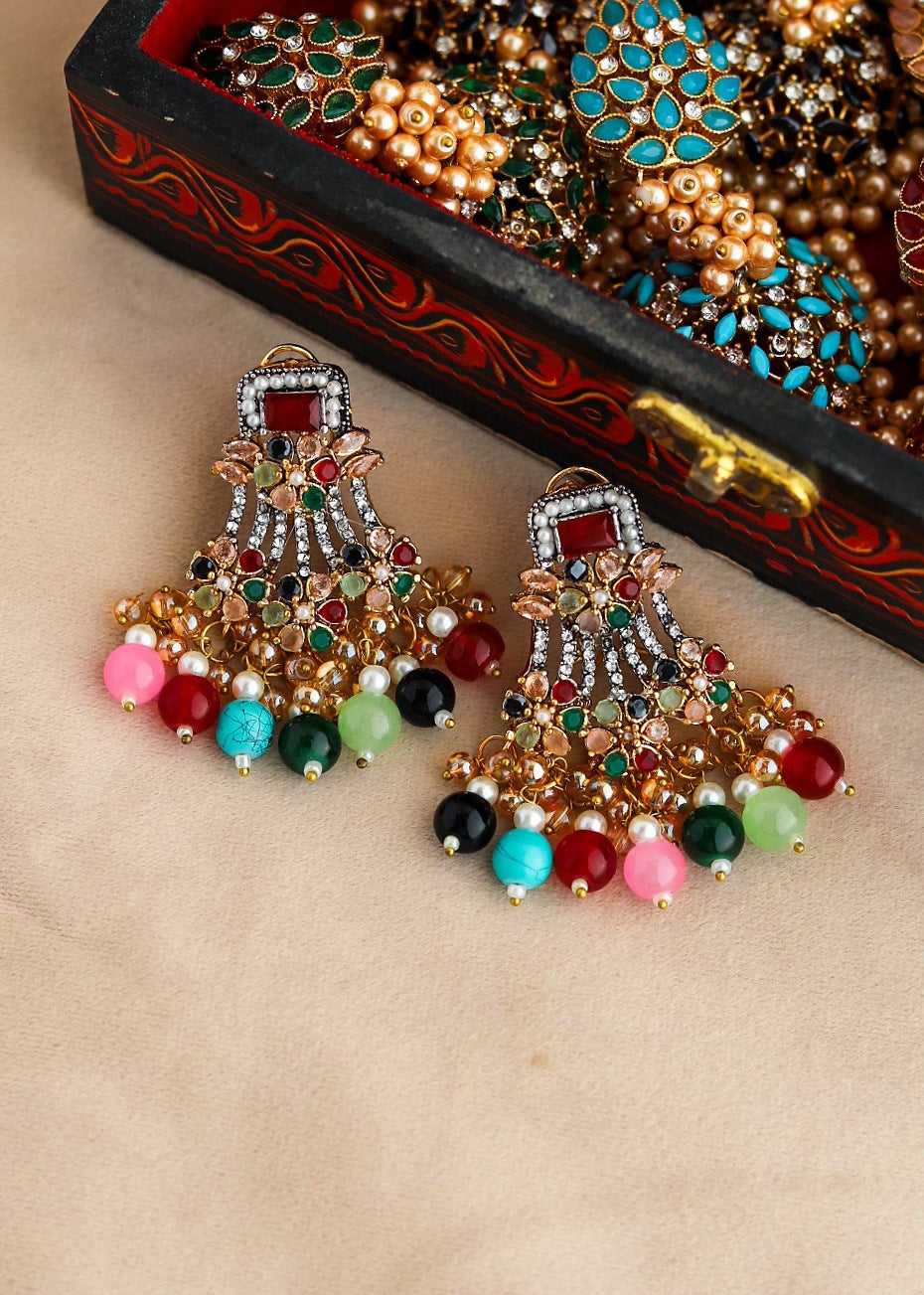 Earrings in Multi Color by - Trendy Women Earrings YYI9190