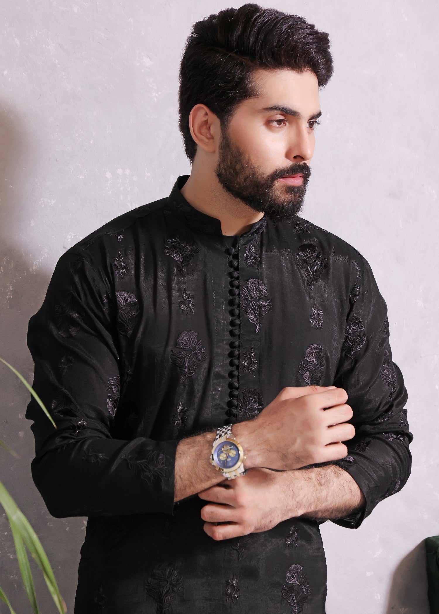 masuri Kurta Set in Black by The Great Masters (TGM)