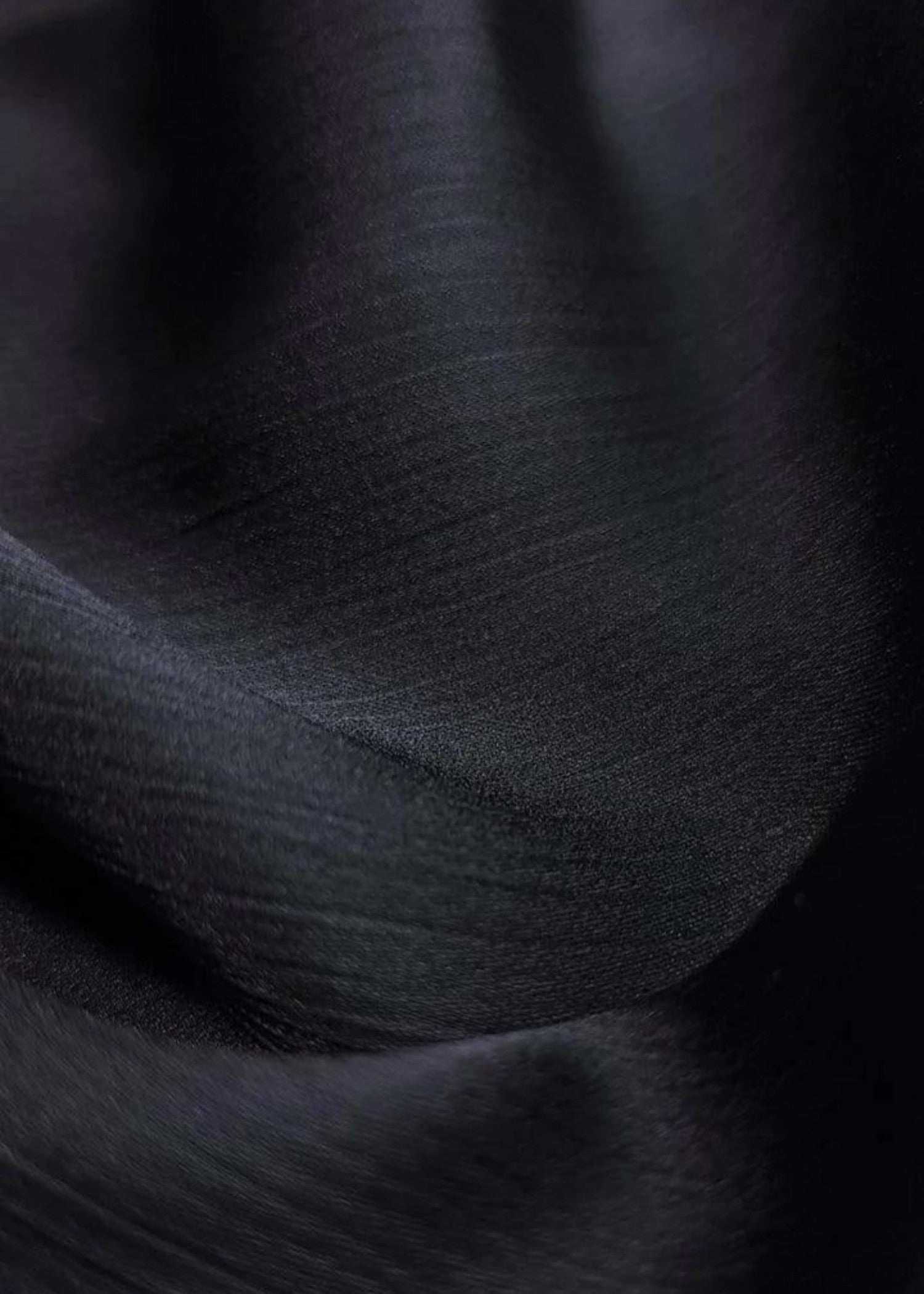 satin silk Hijab in Black