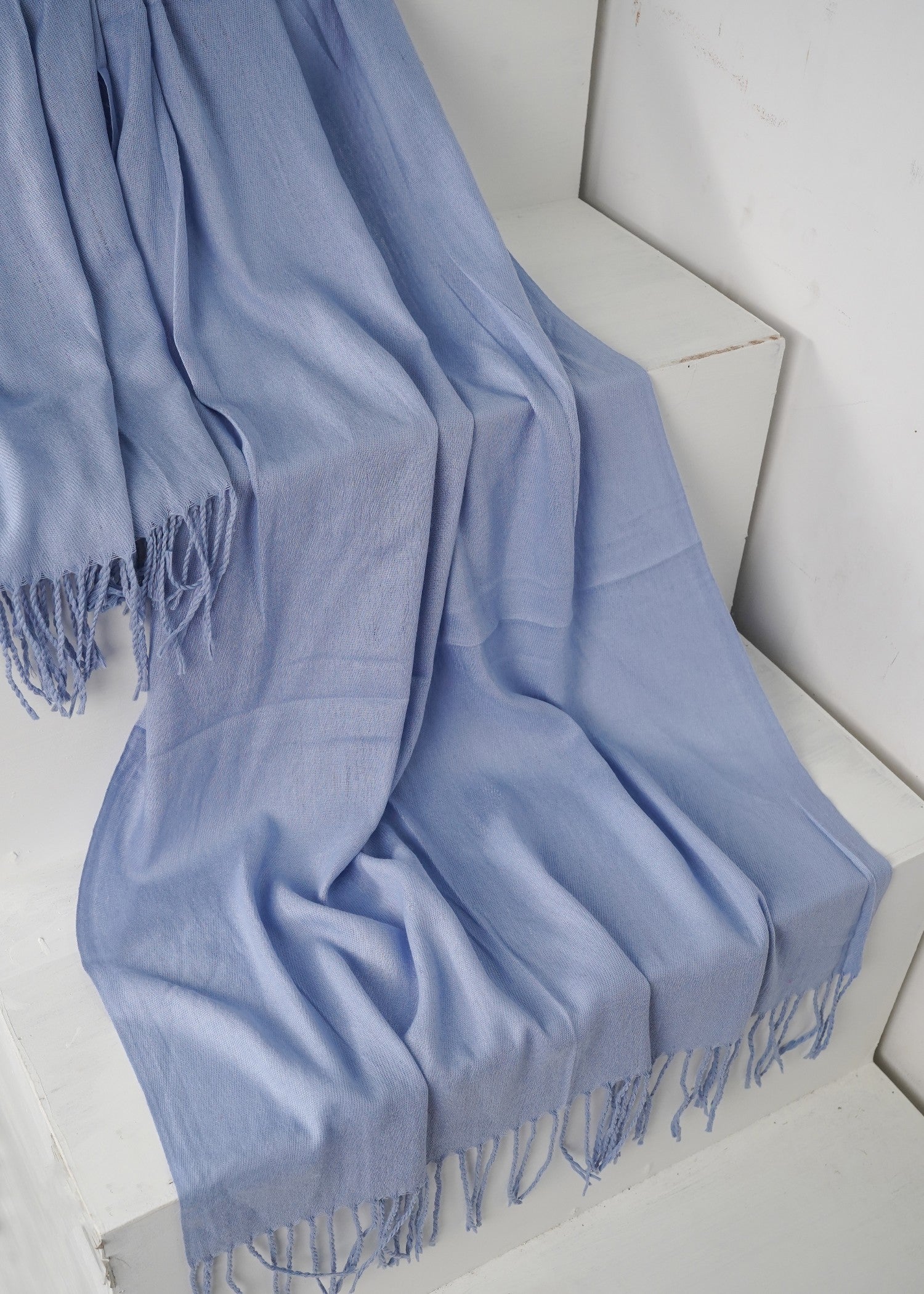 cashmere wool Hijab in Light blue