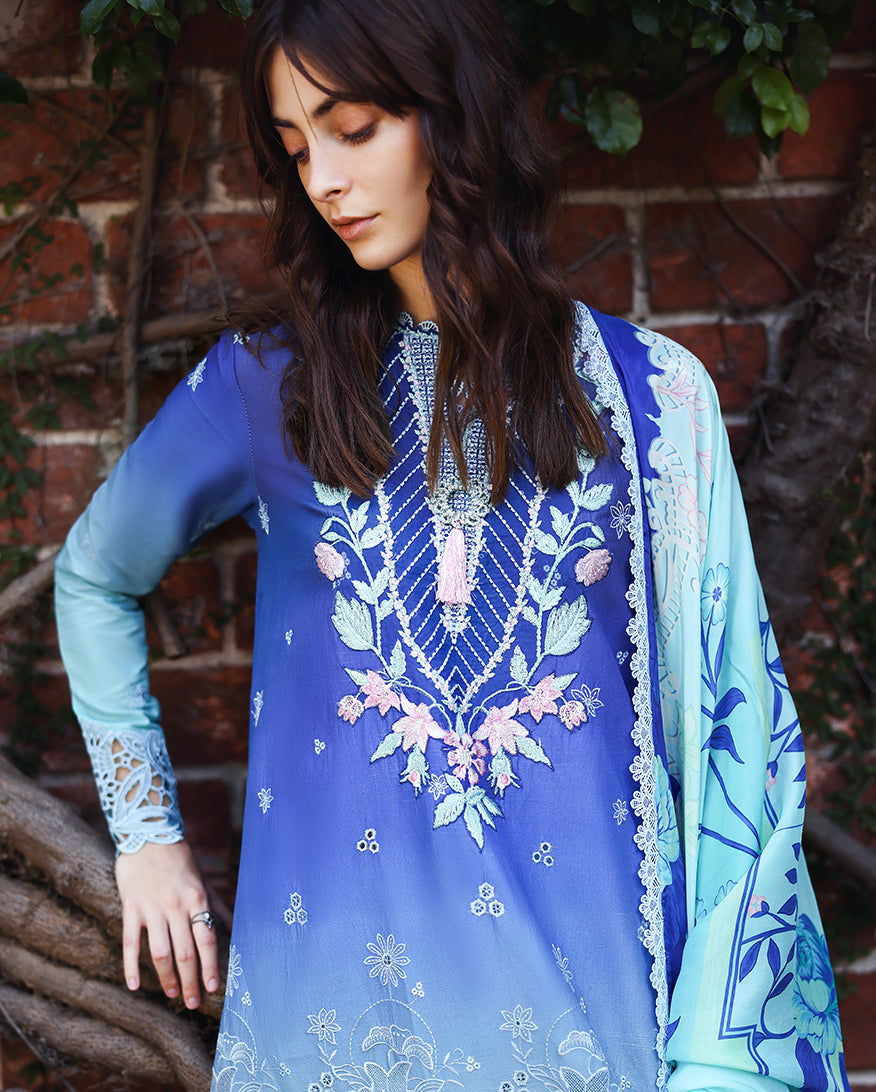 Solace Ombre Chikankari Lawn – Moonlit Ease