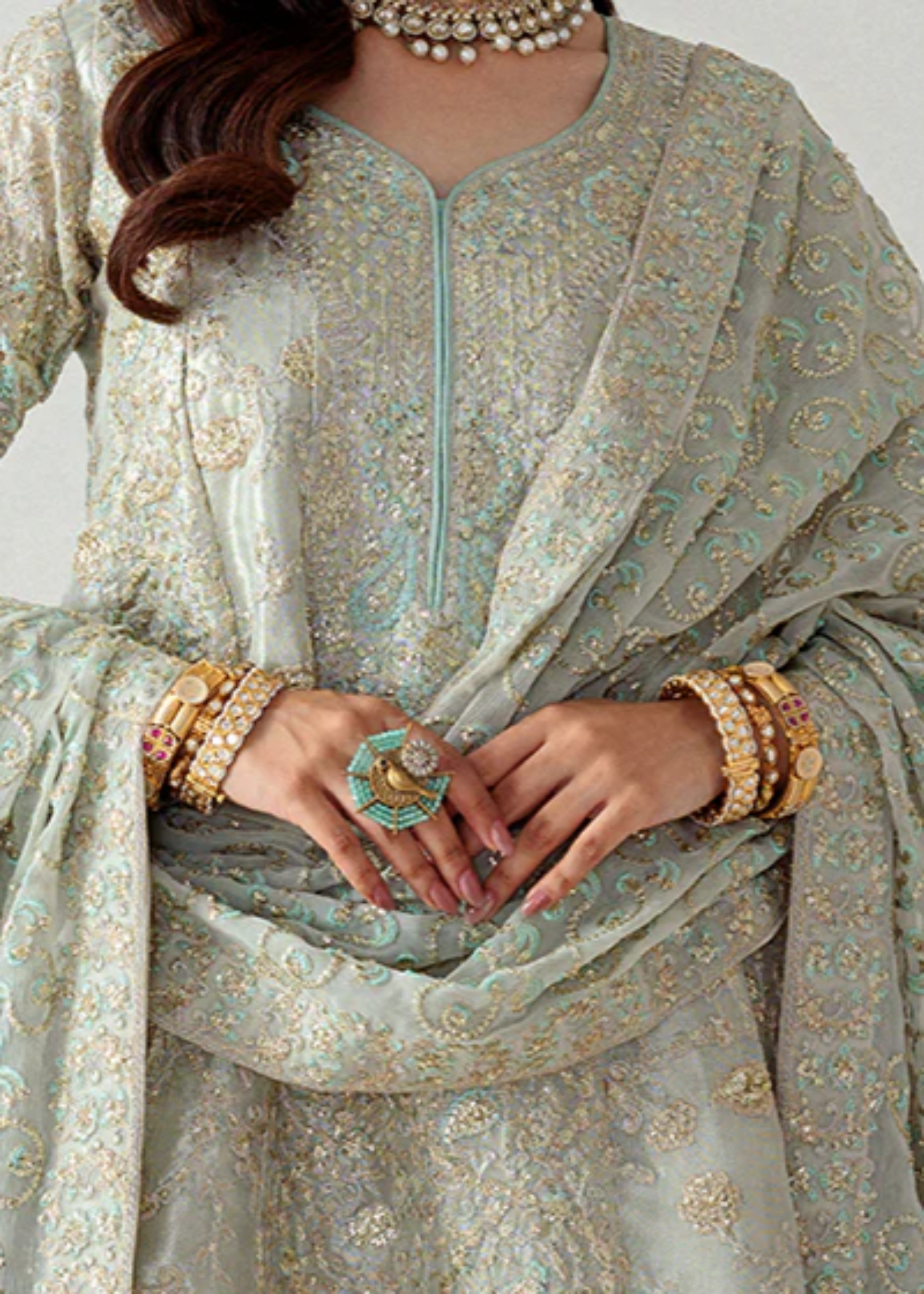 tissue Unstitched in Tea green