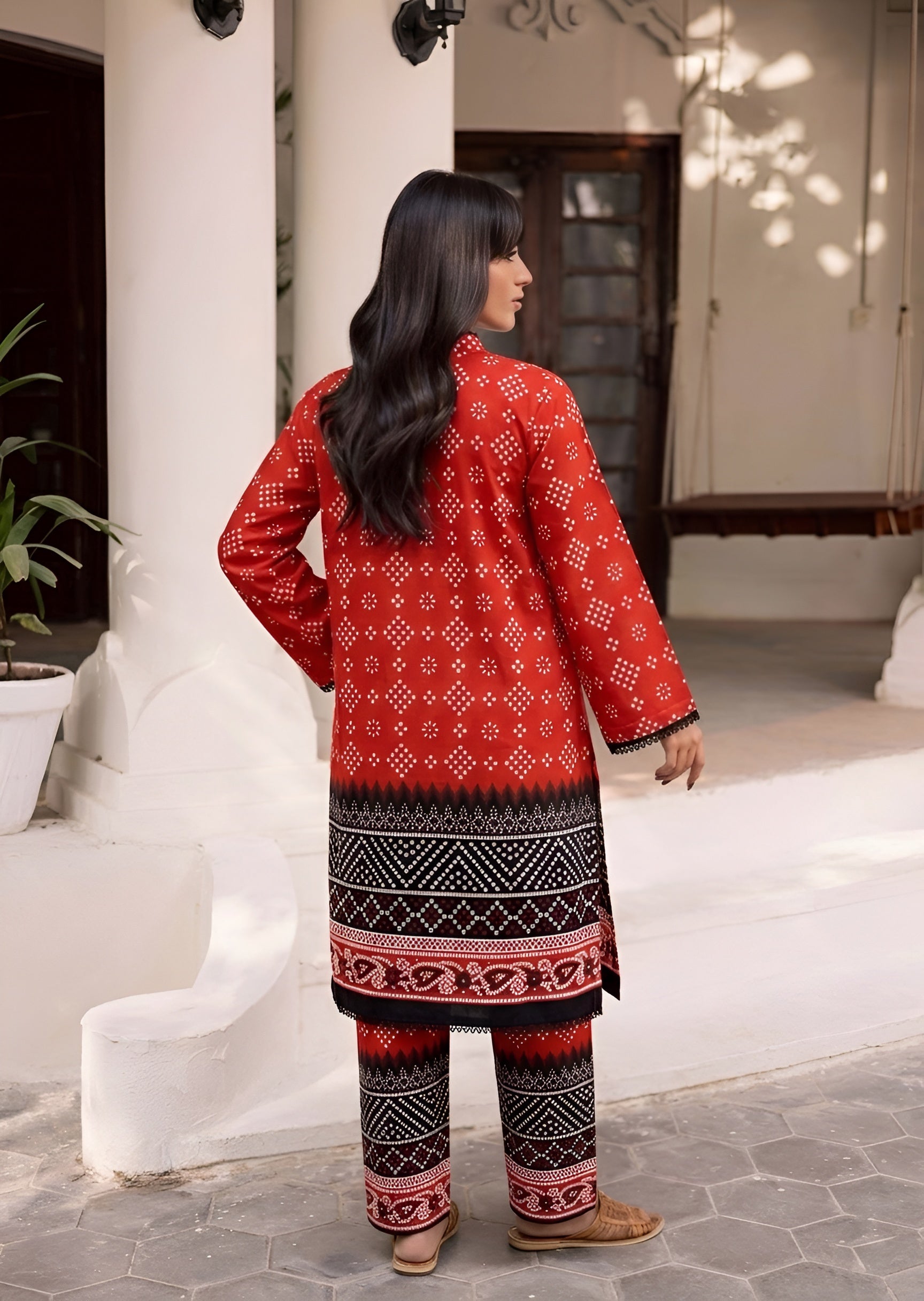 cambric Co Ord Sets in Crimson