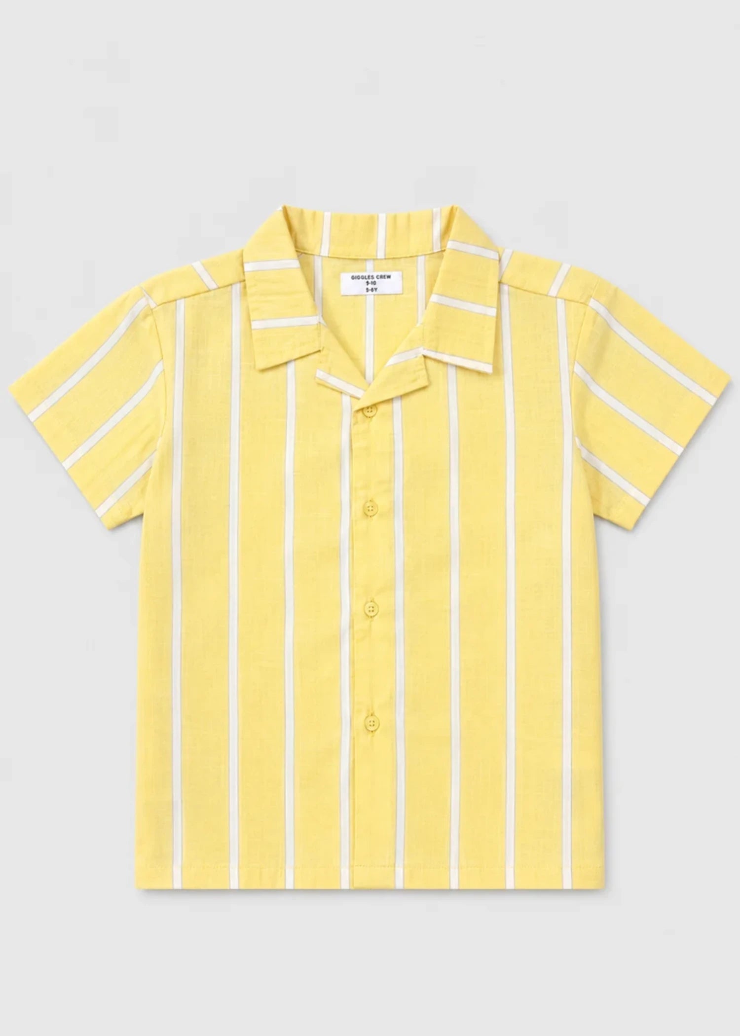 cotton Casual Shirt in Yellow, white