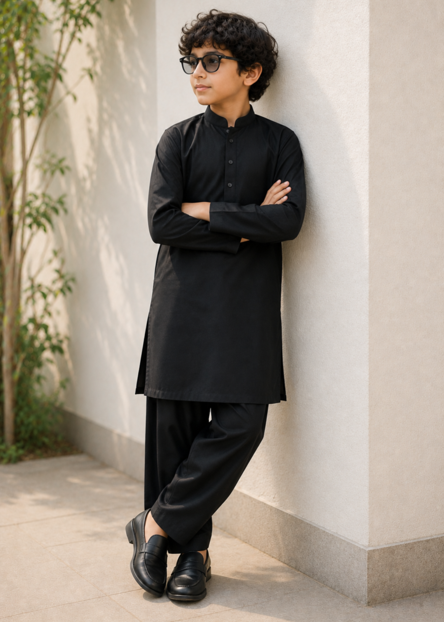 wash & wear Kurta Set in Pitch