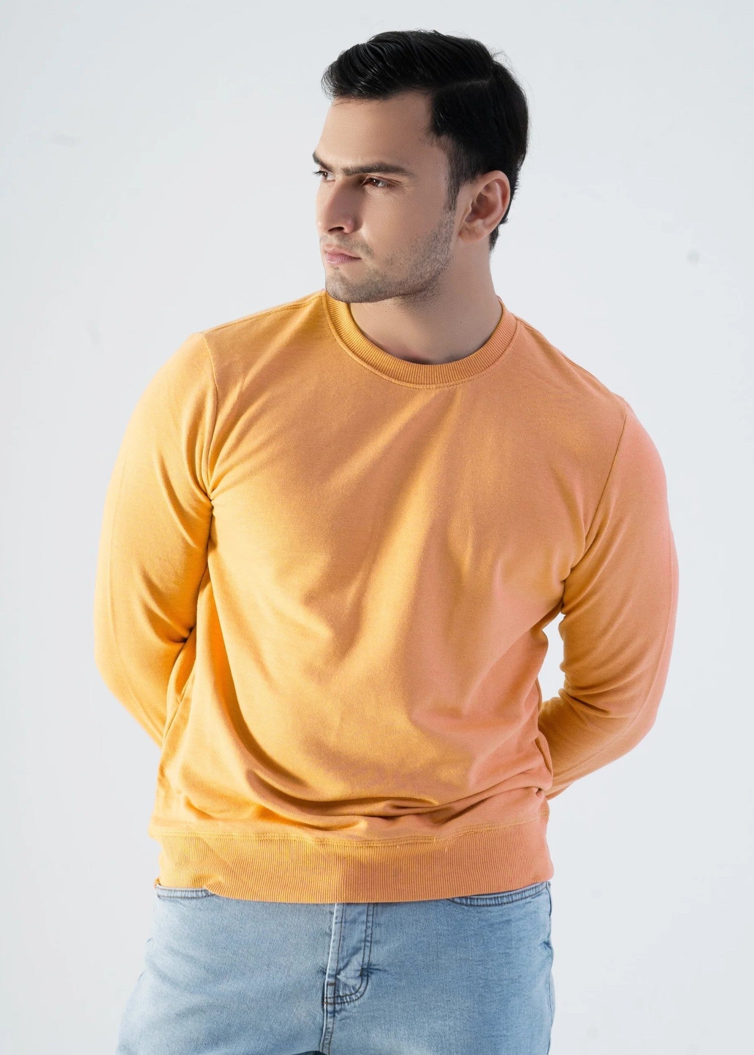 interlock knit Sweatshirt in Orange