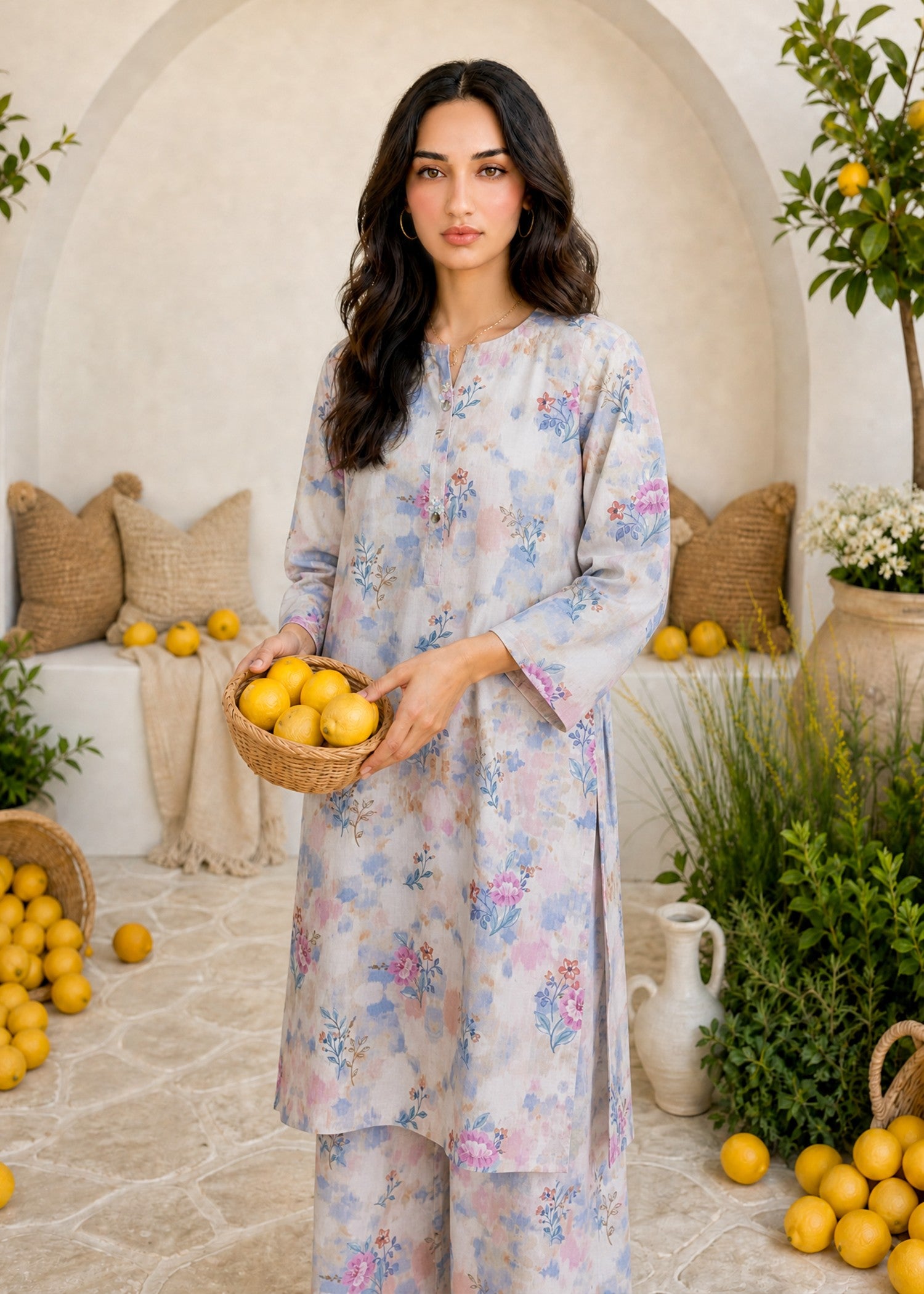 lawn Co Ord Sets in Ivory