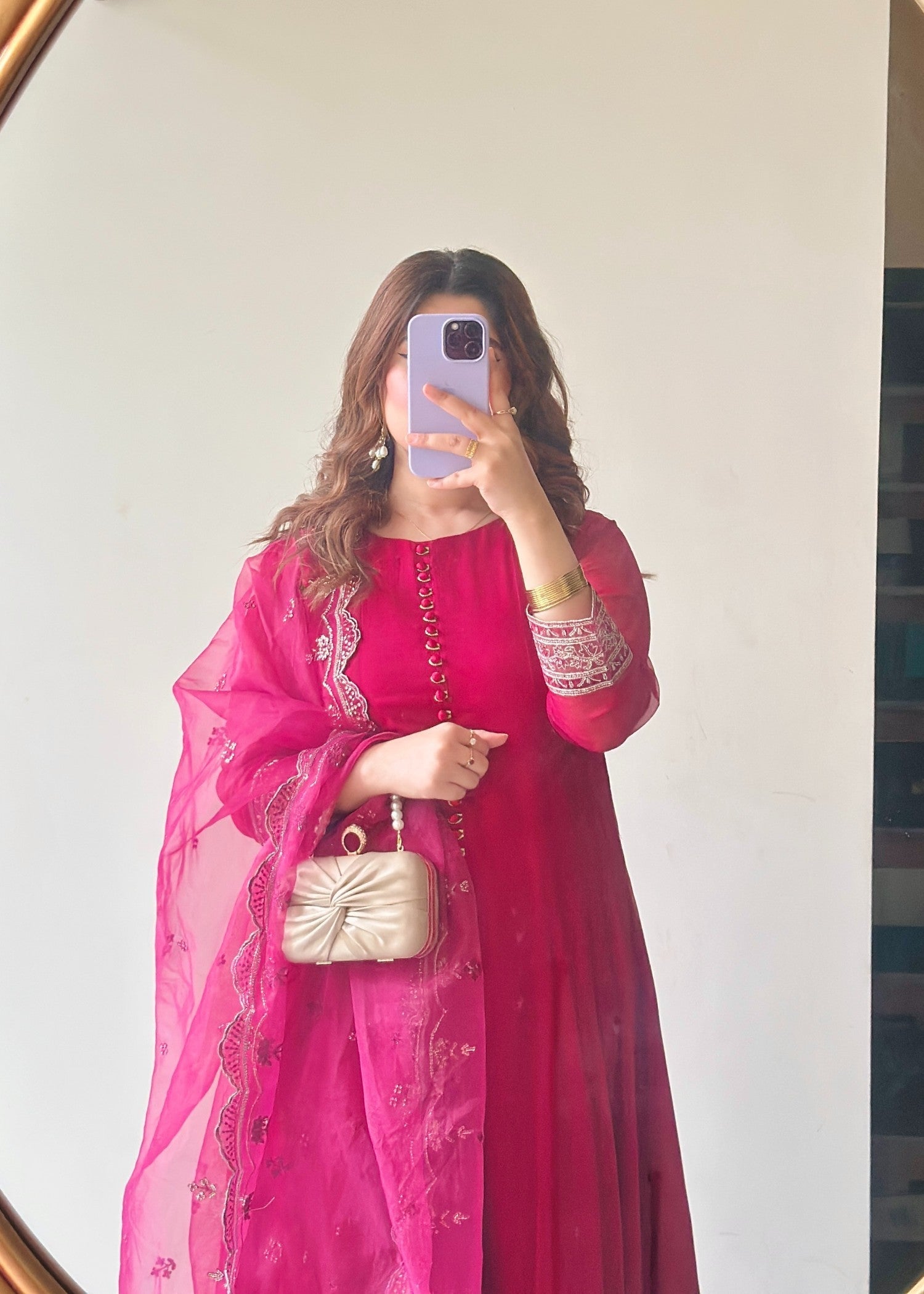 chiffon Maxi in Magenta