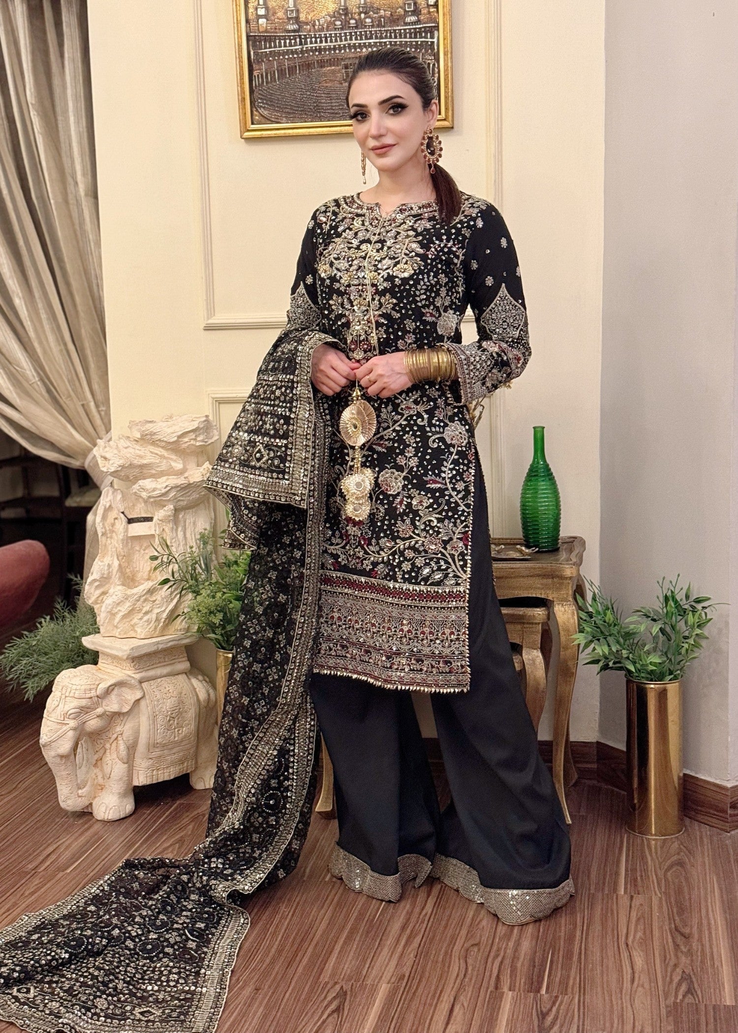 georgette Sharara in Black