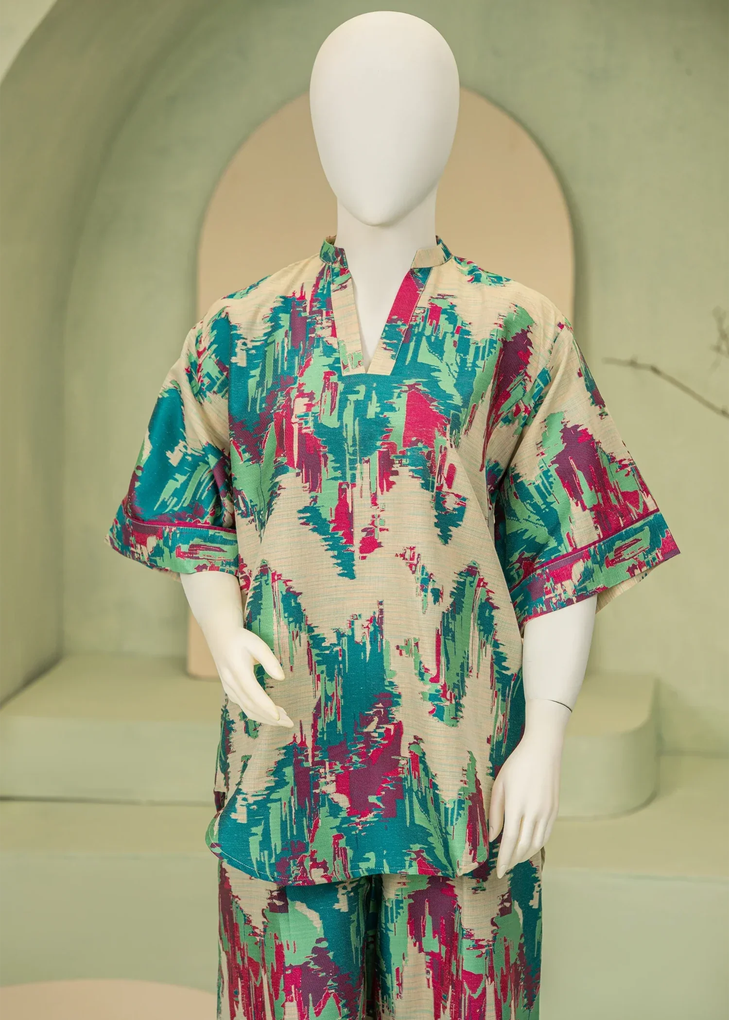 viscose jacquard Co ord Sets in Multi