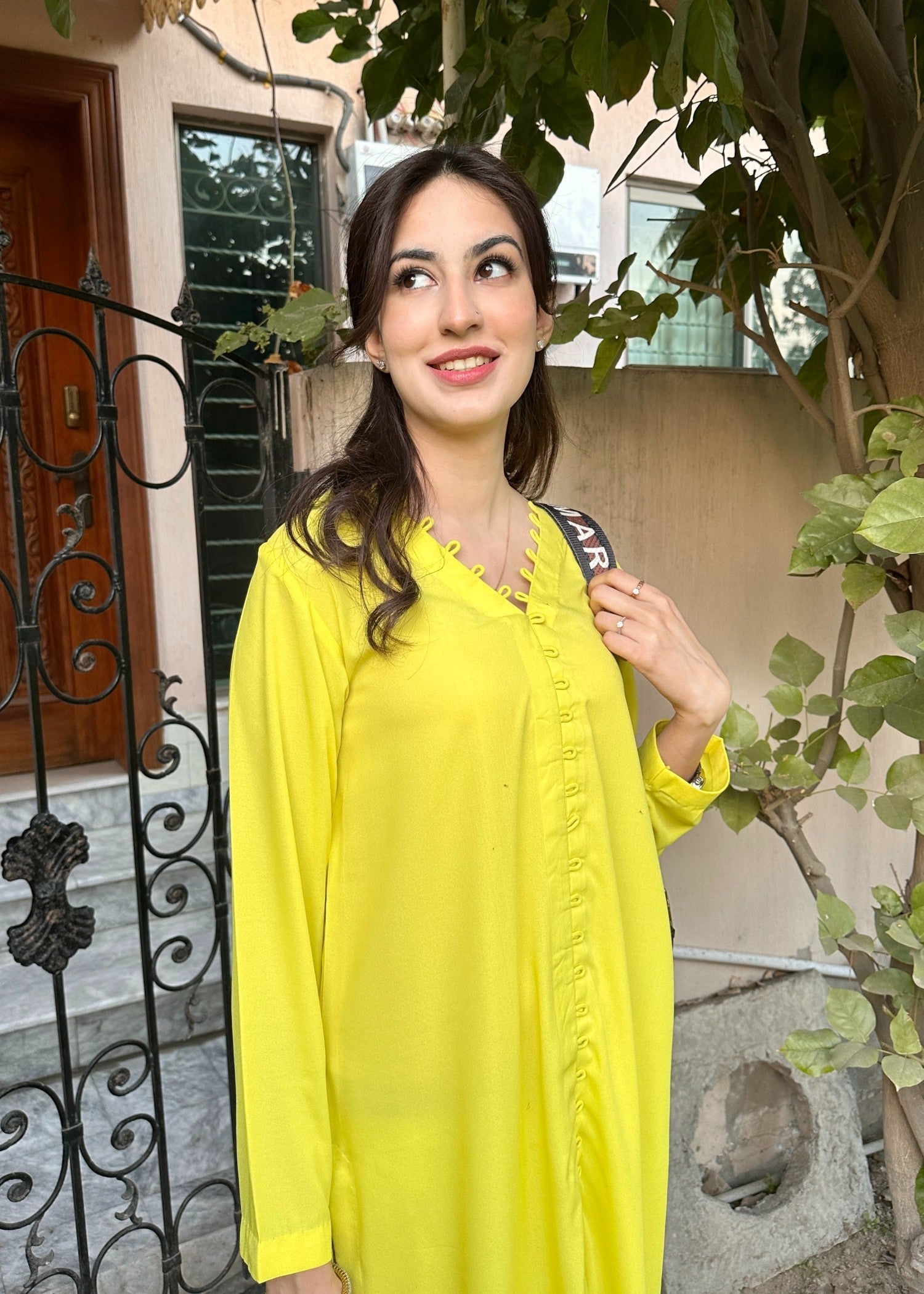 crepe Co Ord Sets in Lemon