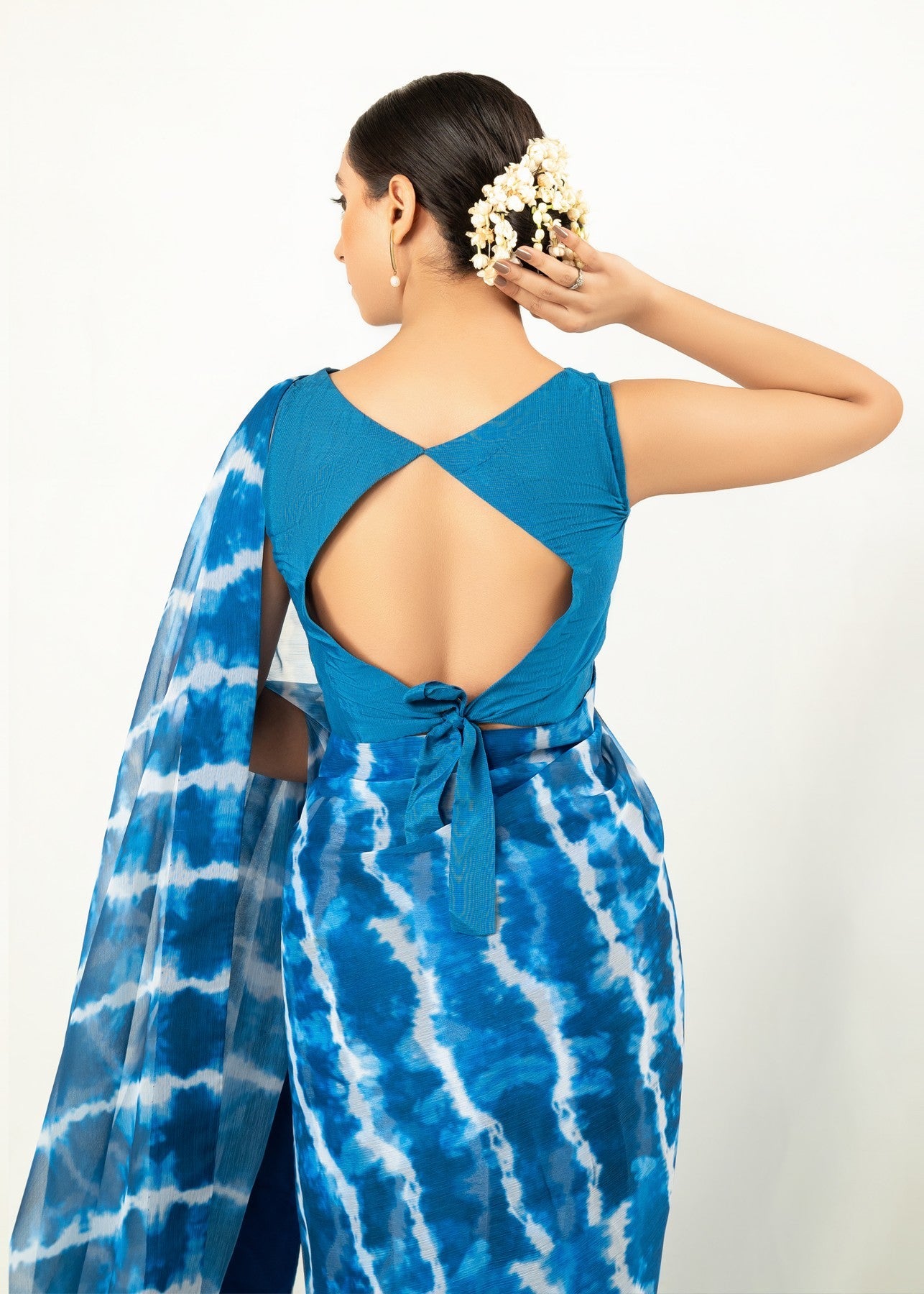 chiffon Unstitched in Navy blue