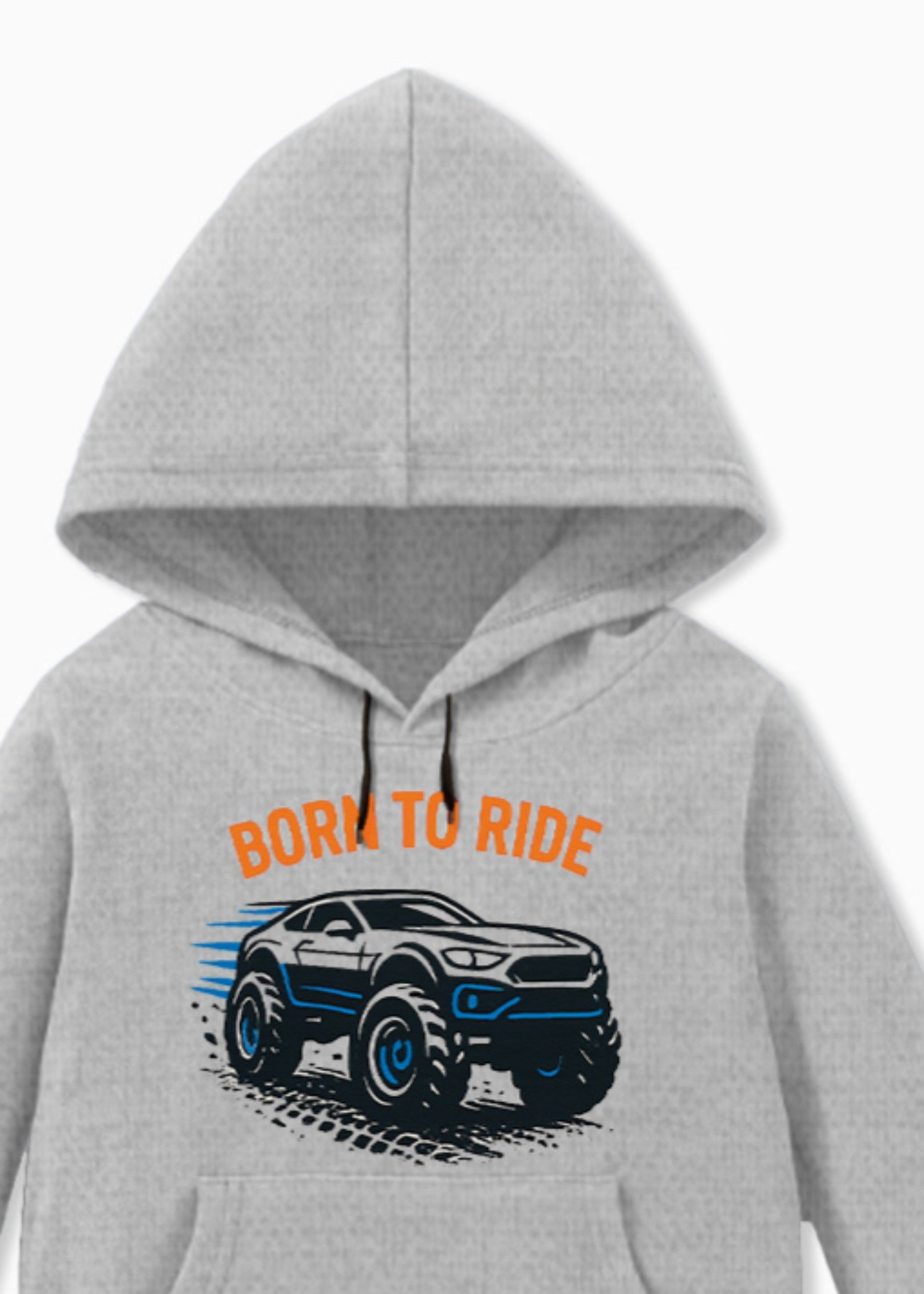 fleece Hoodie in Pastel grey