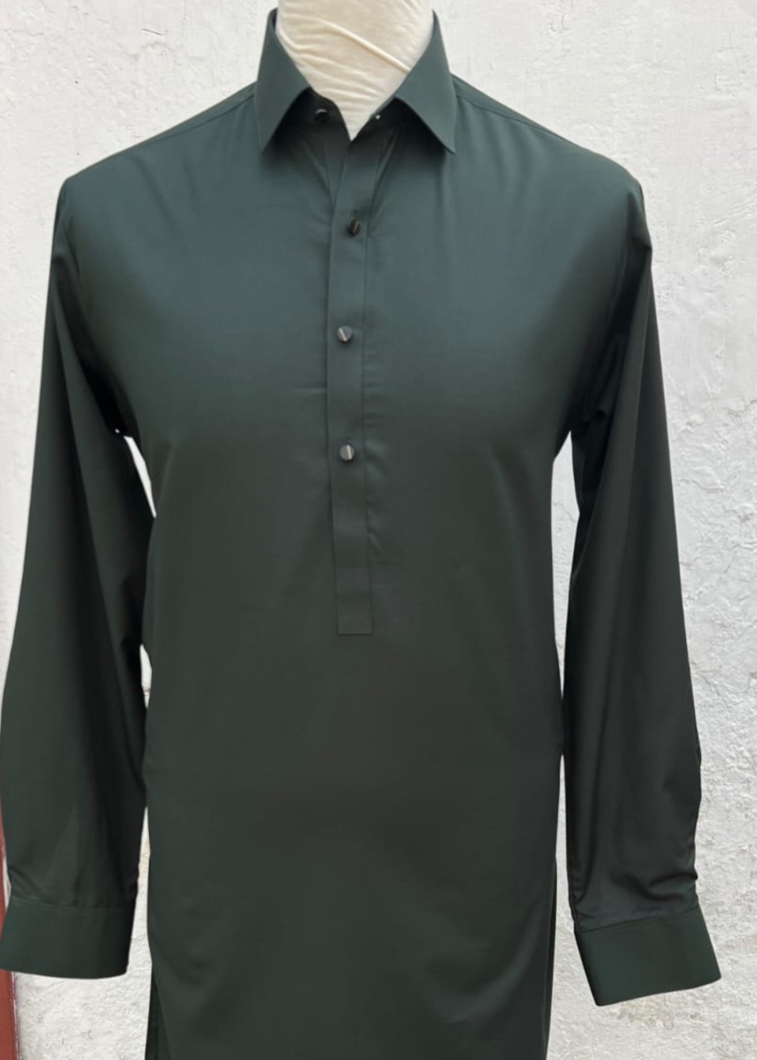 wash & wear Shalwar Kameez in Green, dark green