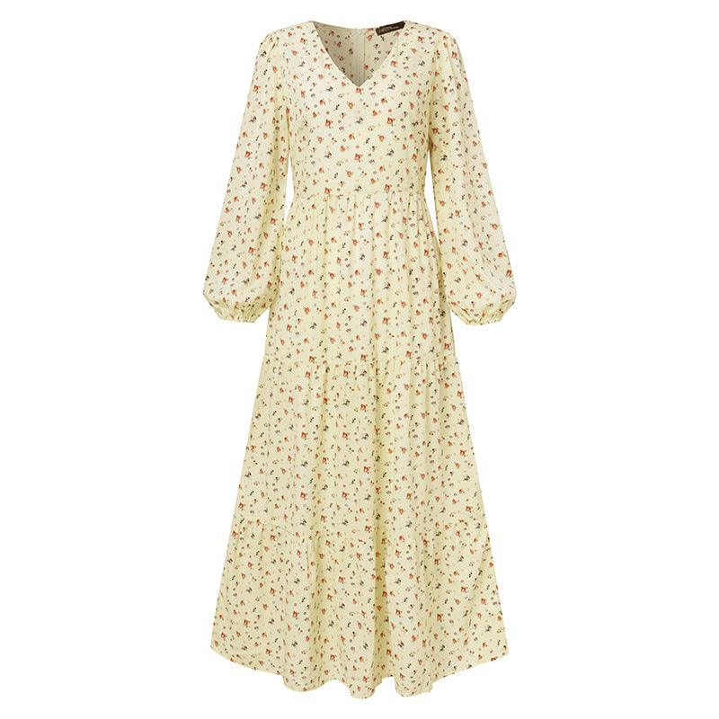 Effortlessly Chic: Women's V-Neck Chiffon Swing Dress for Casual Occasions
