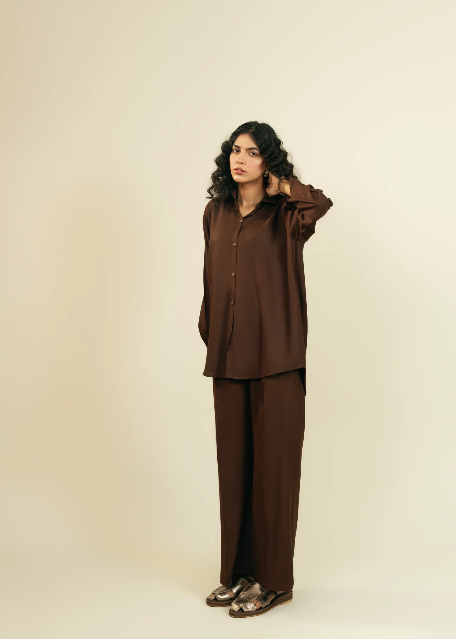 marina Co ord Sets in Espresso brown