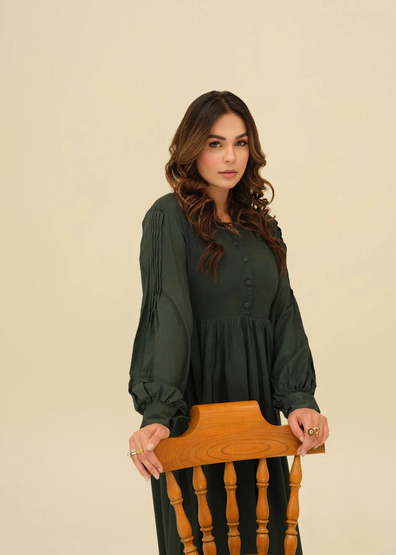 linen Dress in Green