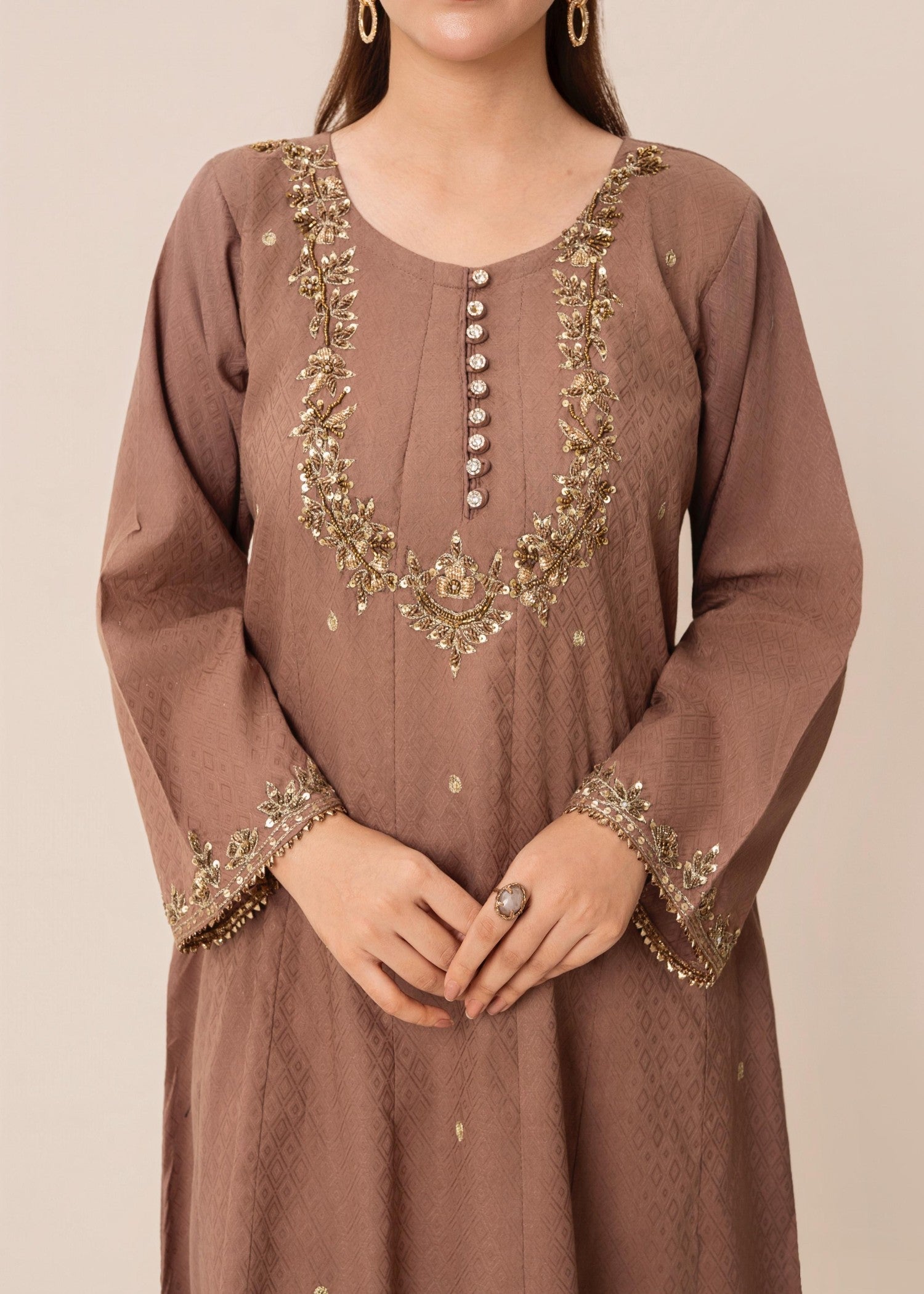 net Pishwas in Almond brown