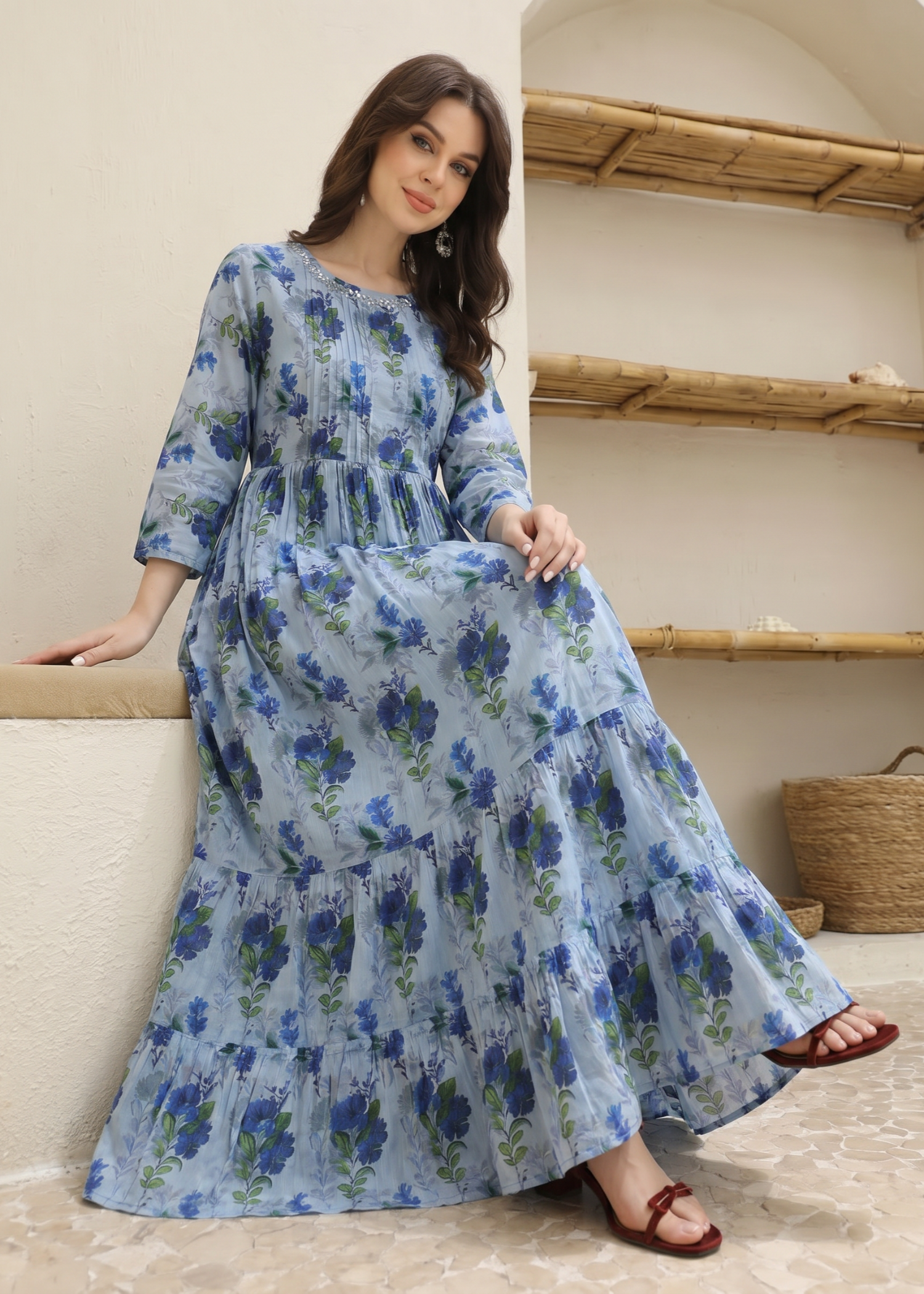 lawn Maxi in Cool grey