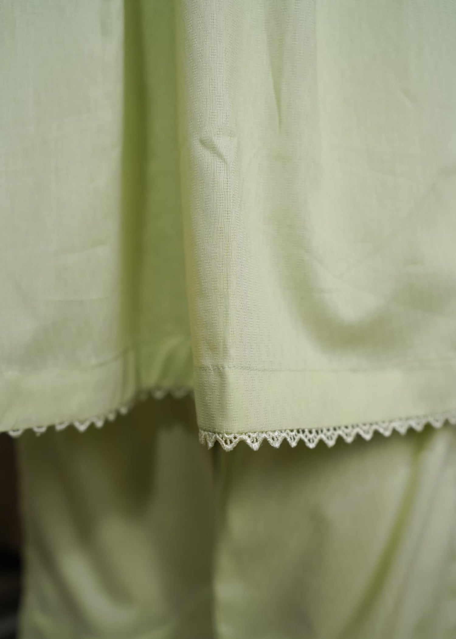 lawn Angrakha in Pistachio green