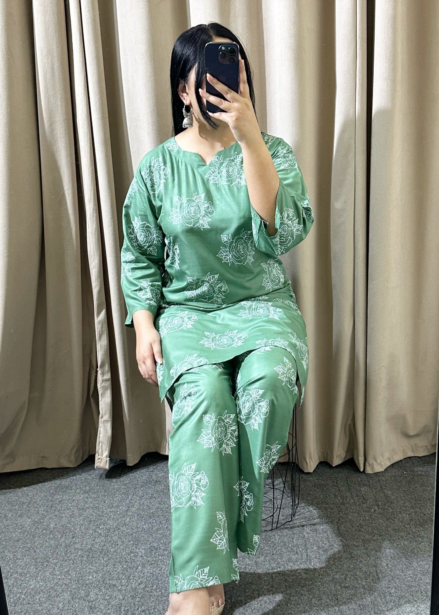 linen Co Ord Sets in Sage green