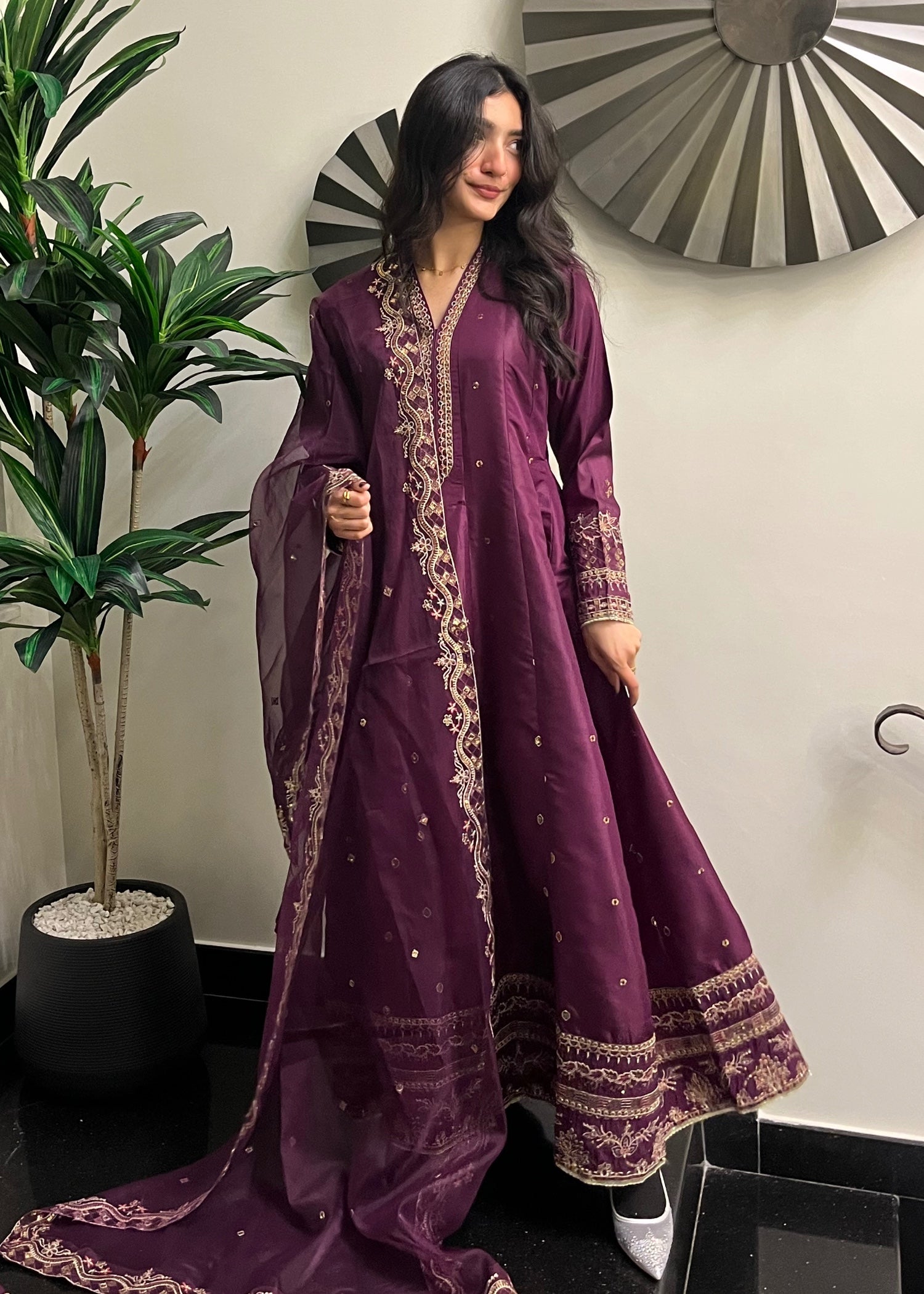 silk Maxi in Plum purple