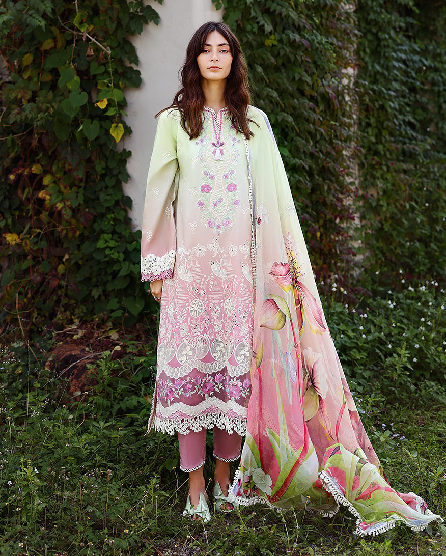 Solace Ombre Chikankari Lawn – Petal Pull