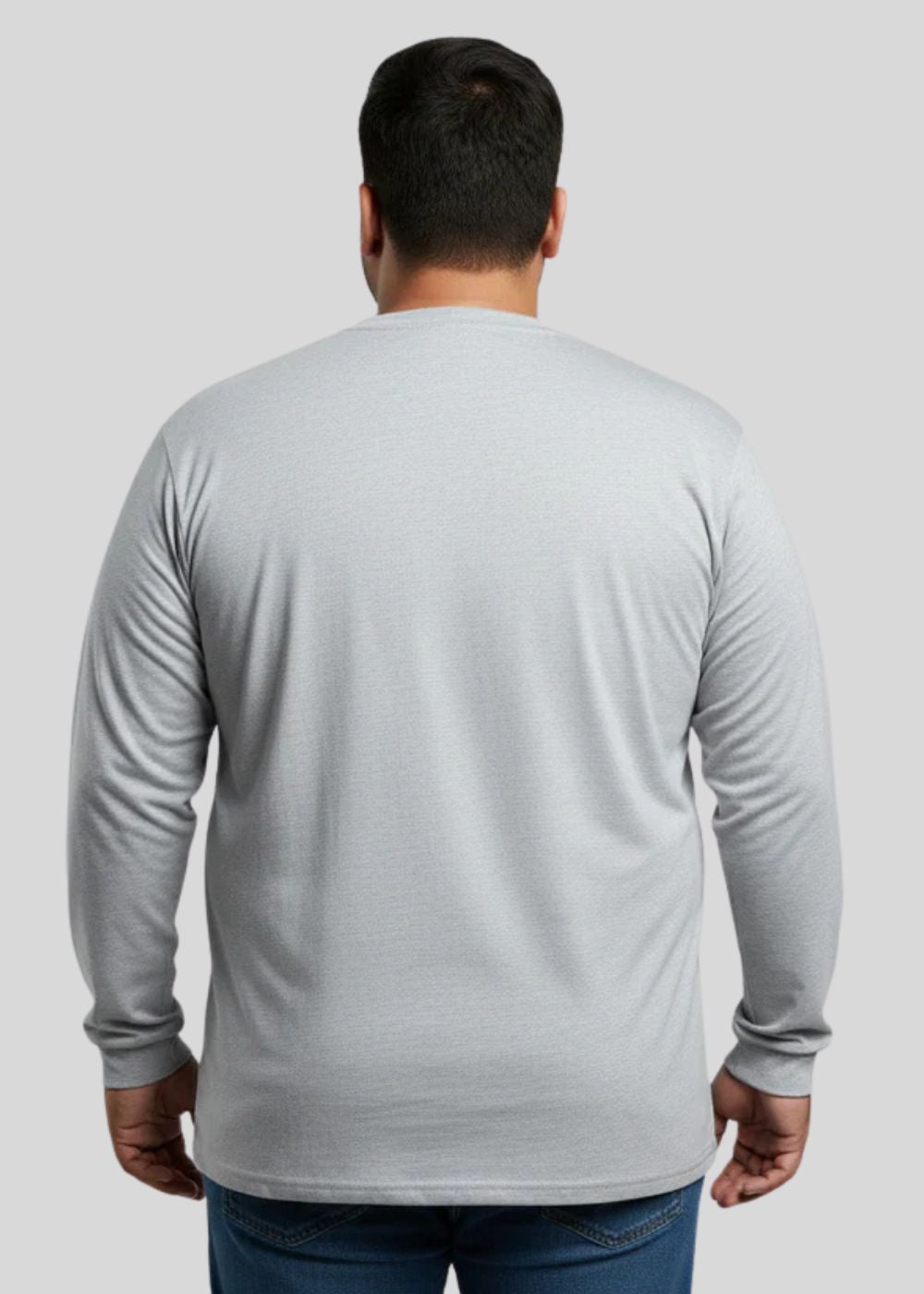 cotton jersey T Shirt in Light grey